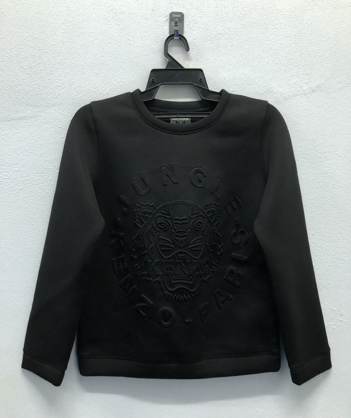 Kenzo Jungle Paris Black Embossed Tiger Sweatshirt (Size M)