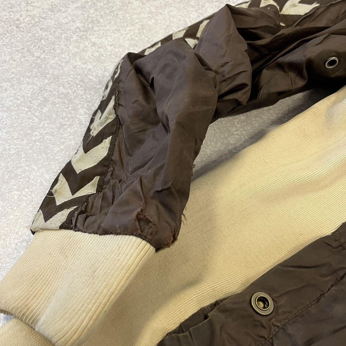 Hummel Brown Hummel bomber jacket vintage trashed Size US XL / EU 56 / 4 - 14 Thumbnail