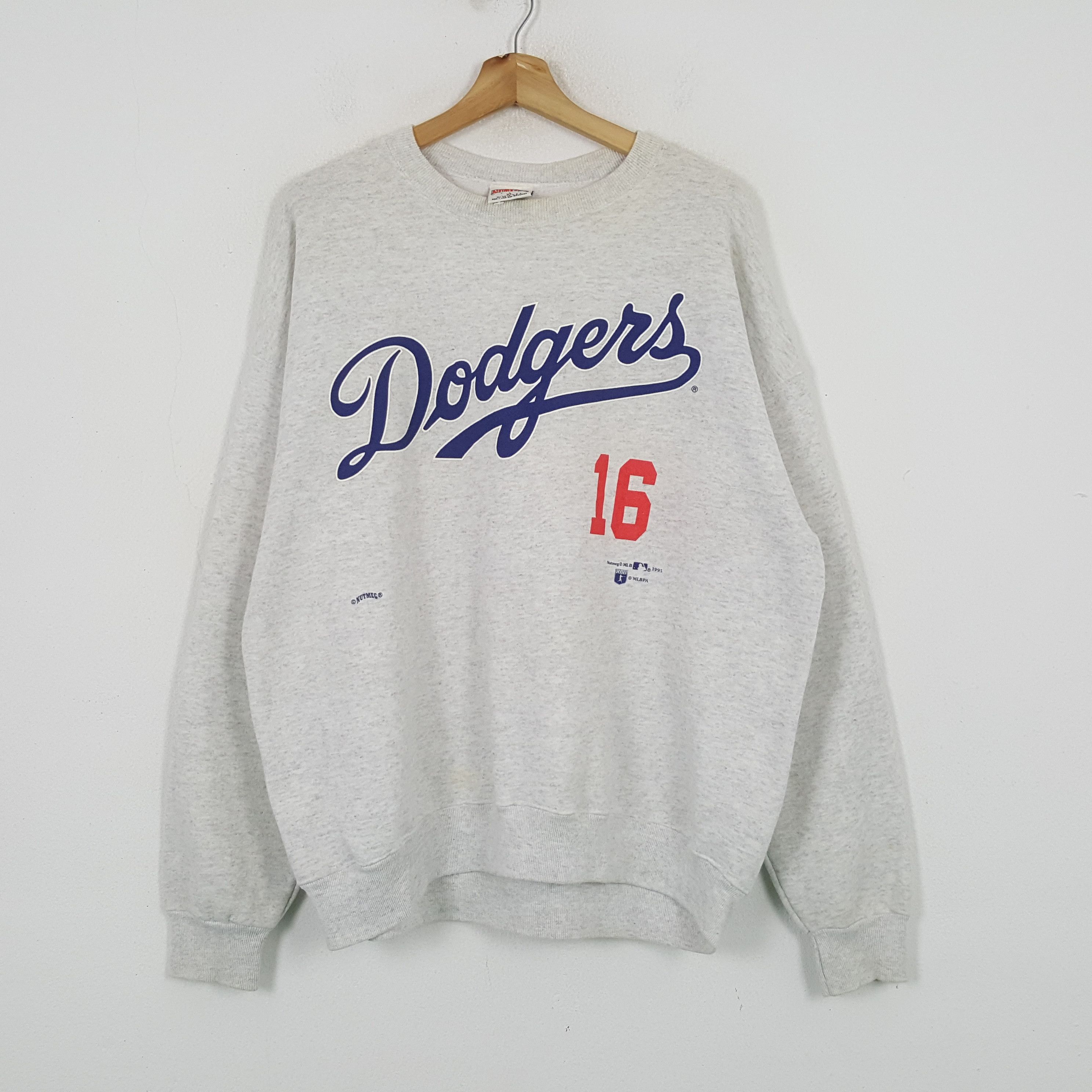 MLB × Nutmeg × Vintage Vintage LA DODGERS American Sport Baseball Team Sweatshirt Size US XL / EU 56 / 4 - 1 Thumbnail