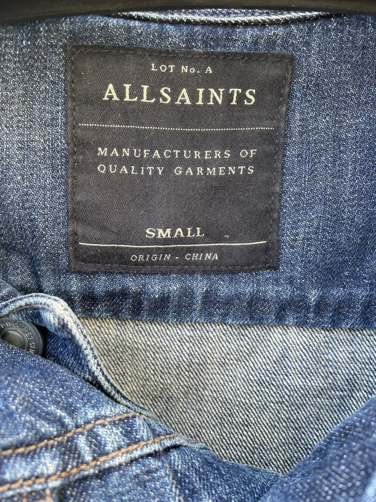Allsaints AllSaints Colbert Denim Jacket S Indigo Faded Slim Trucker Size S / US 4 / IT 40 - 8 Thumbnail