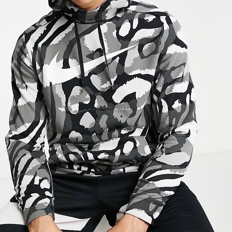 Nike Nike Dri-FIT All Over Print Camo Zebra Swoosh Hoodie Size M Size US M / EU 48-50 / 2 - 9 Thumbnail
