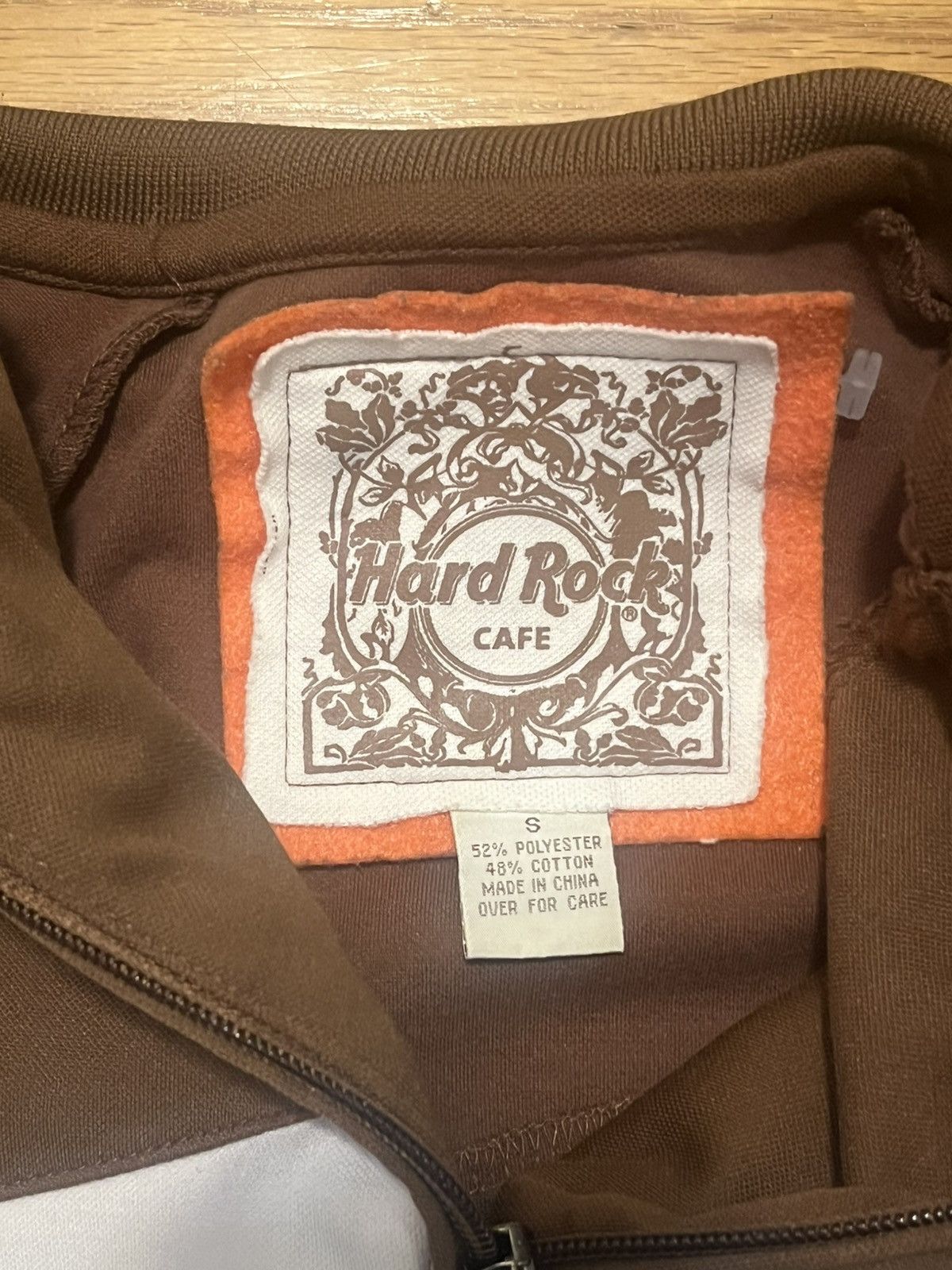 Hard Rock Cafe × Vintage Vintage Y2K Brown/Orange Hard Rock Cafe Full Zip Embroidery Size US S / EU 44-46 / 1 - 8 Thumbnail