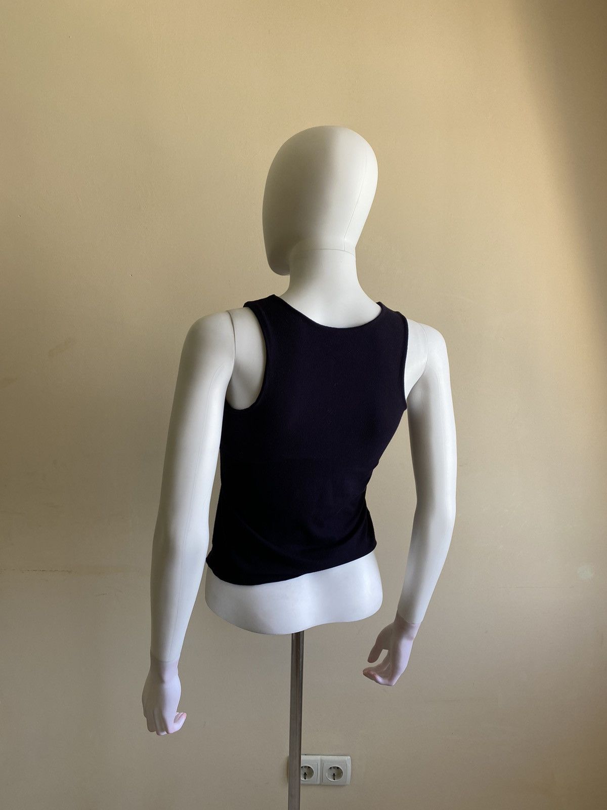 Sarah Pacini Sarah Pacini Womens Dark Blue Sleeveless Top Size 3 Size S / US 4 / IT 40 - 6 Thumbnail