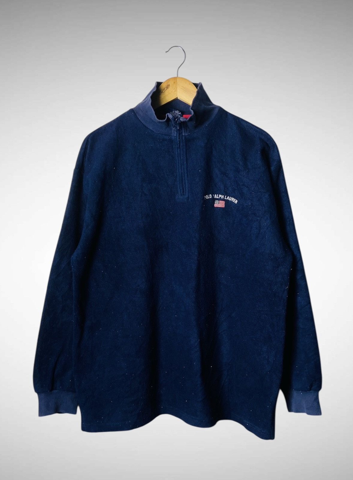 Polo Ralph Lauren Vintage 90s Polo Ralph Lauren Half Zipper Fleece Size US L / EU 52-54 / 3 - 1 Thumbnail