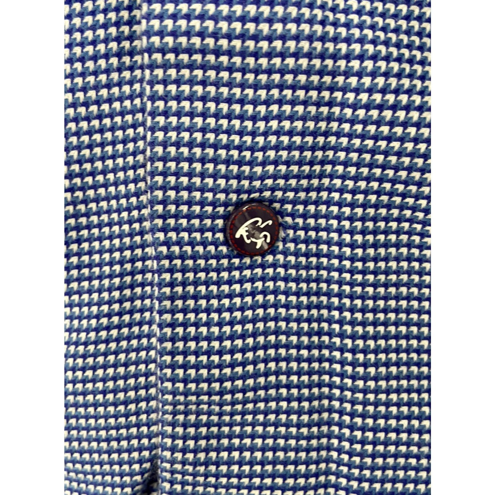 Robert Graham Robert Graham Shirt Adult 42/16.5 Blue 3D Pattern Button-Front Long Sleeve Mens Colorful Logo 100% Cotton Regular Fit Size US L / EU 52-54 / 3 - 5 Thumbnail