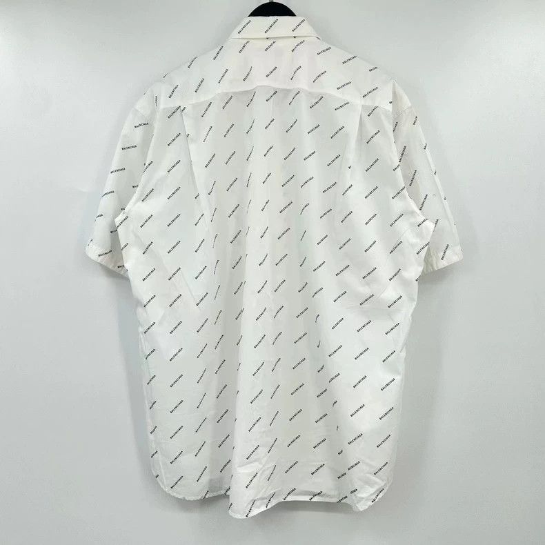 Balenciaga Balenciaga Bullet Screen Alphabet Short Sleeve Shirt 2501-N Size US XXS / EU 40 - 2 Thumbnail