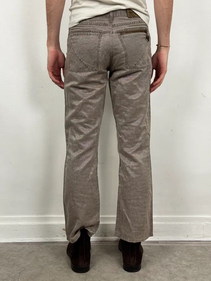 Just Cavalli SS2004 Cavalli Grey Shiny Flap Pockets Pants Size US 28 / EU 44 - 4 Thumbnail