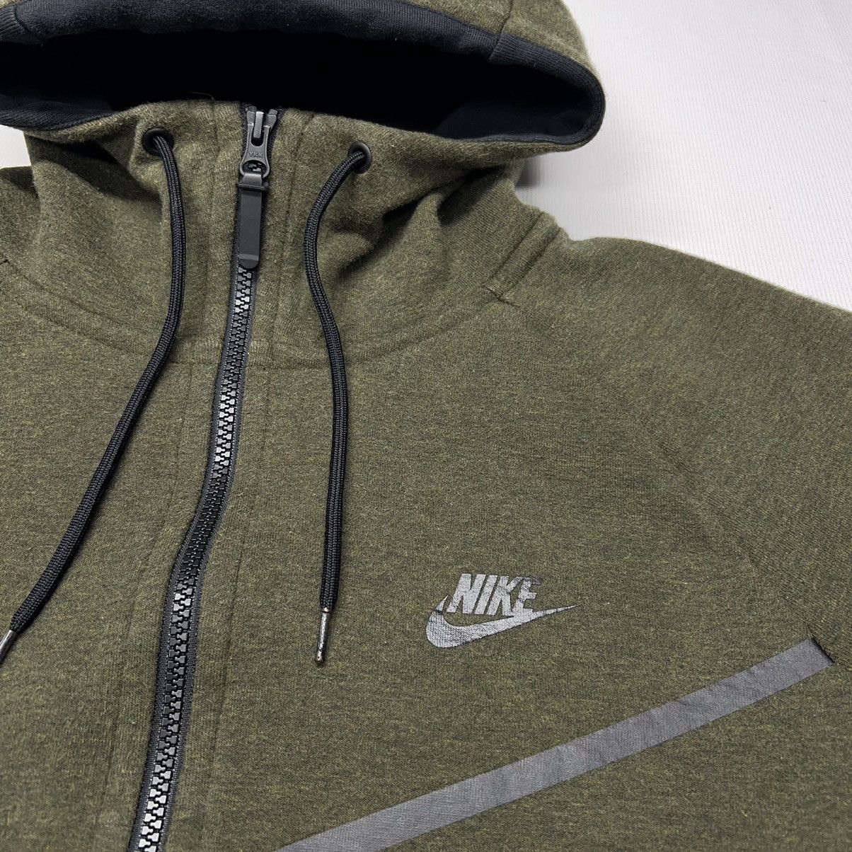 Nike Nike Tech Fleece Sweatshirt Hoodie Olive Green Pine Full Zip Size US L / EU 52-54 / 3 - 4 Thumbnail