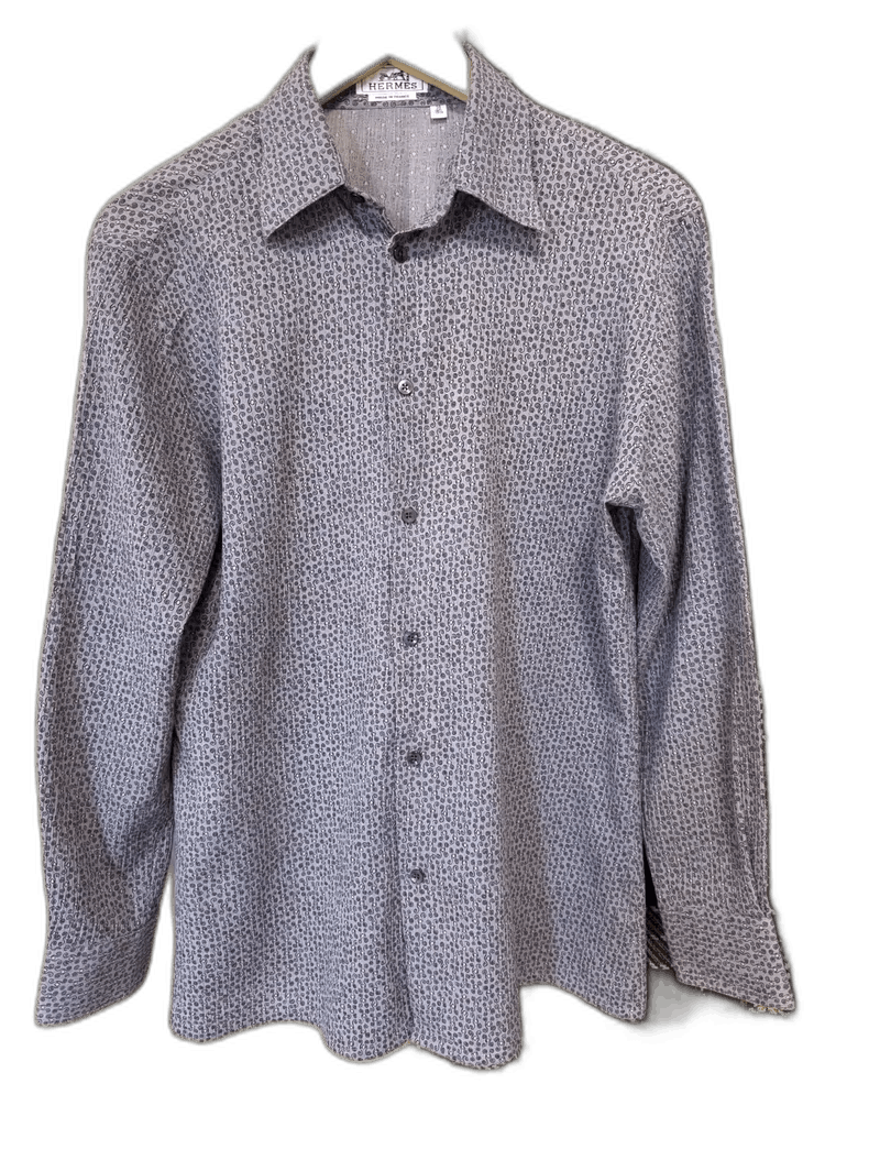 Hermes Hermes Long Sleeve Shirt in Unique Fabric Size US M / EU 48-50 / 2 - 1 Thumbnail