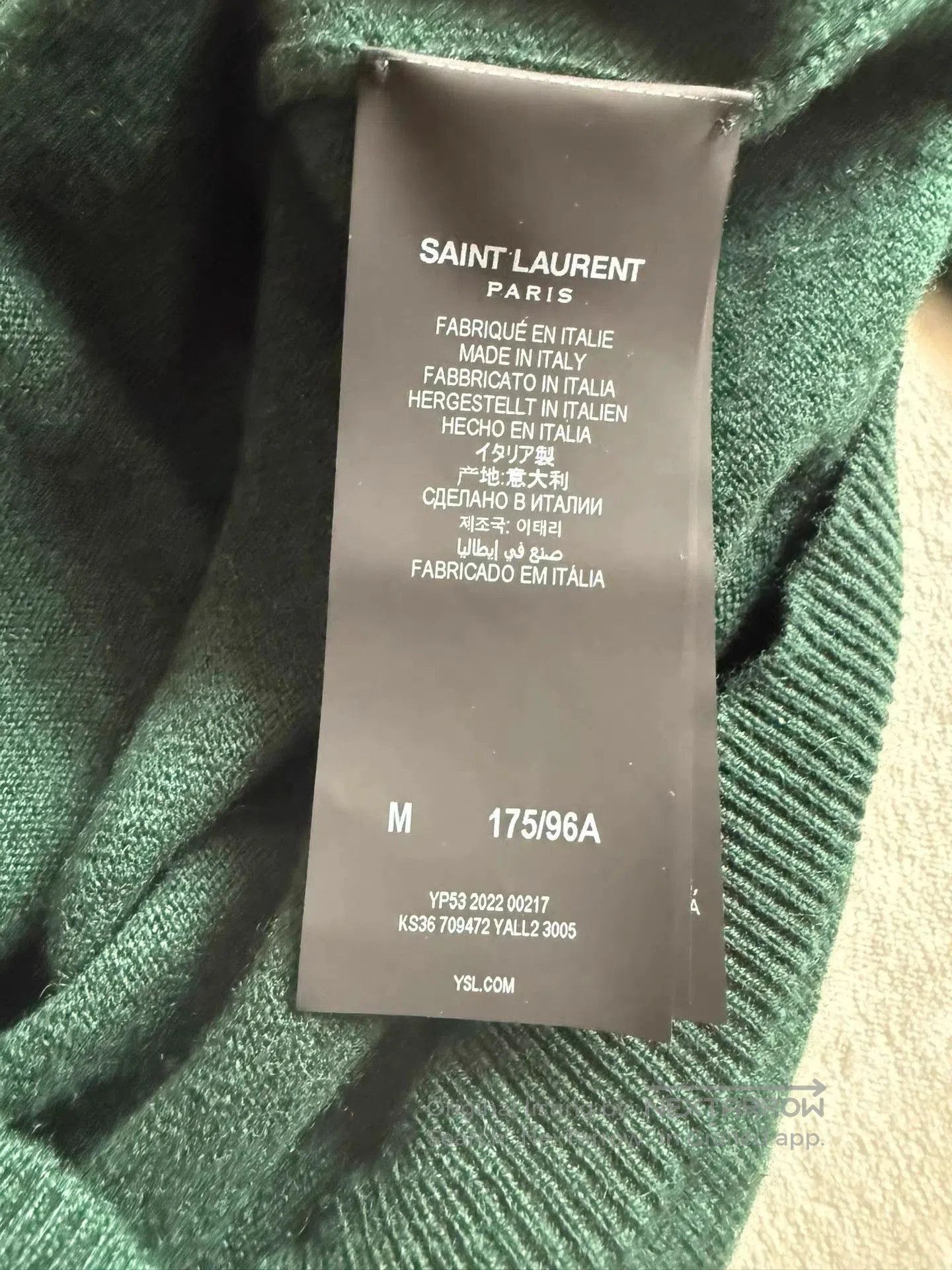 Saint Laurent Paris Green Turtleneck Sweater. Size US M / EU 48-50 / 2 - 8 Thumbnail