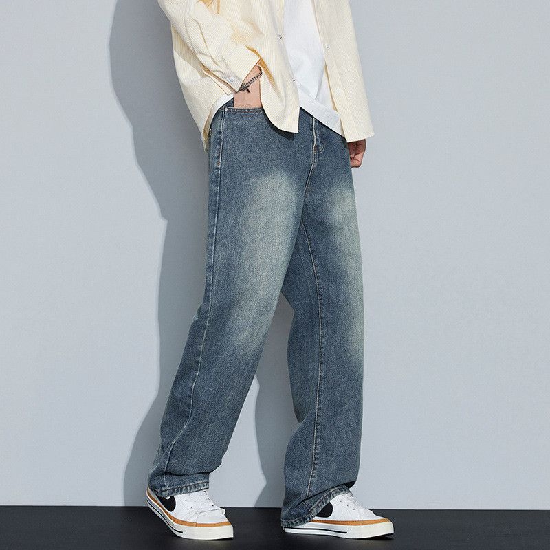 Japanese Brand American retro washed straight-leg flared jeans for men Size US 32 / EU 48 - 4 Thumbnail