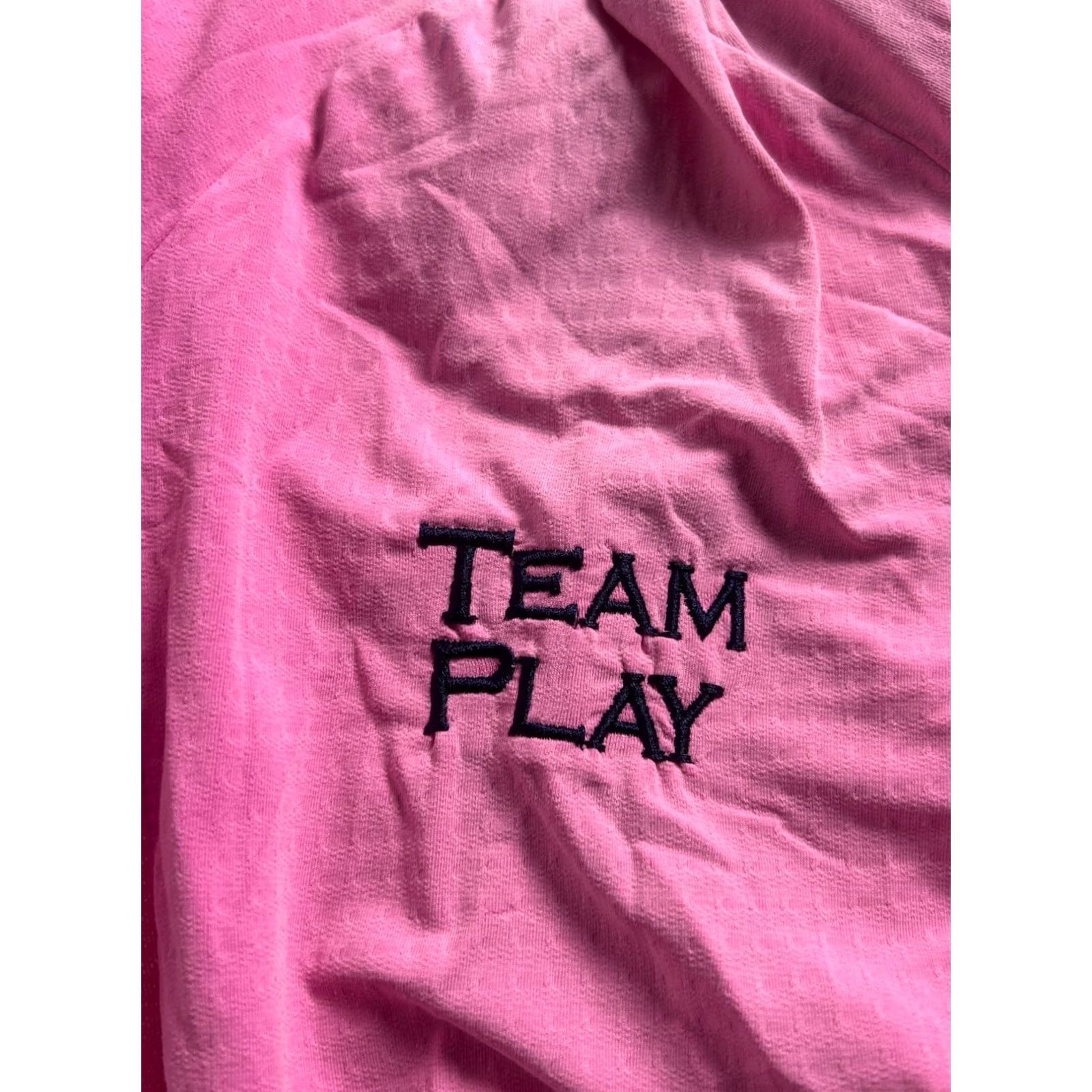 Vintage Ibkul Womens Pink Long Sleeve 1/4 Zip Pullover Medium Kapalua & Team Play Logos Size M / US 6-8 / IT 42-44 - 6 Thumbnail