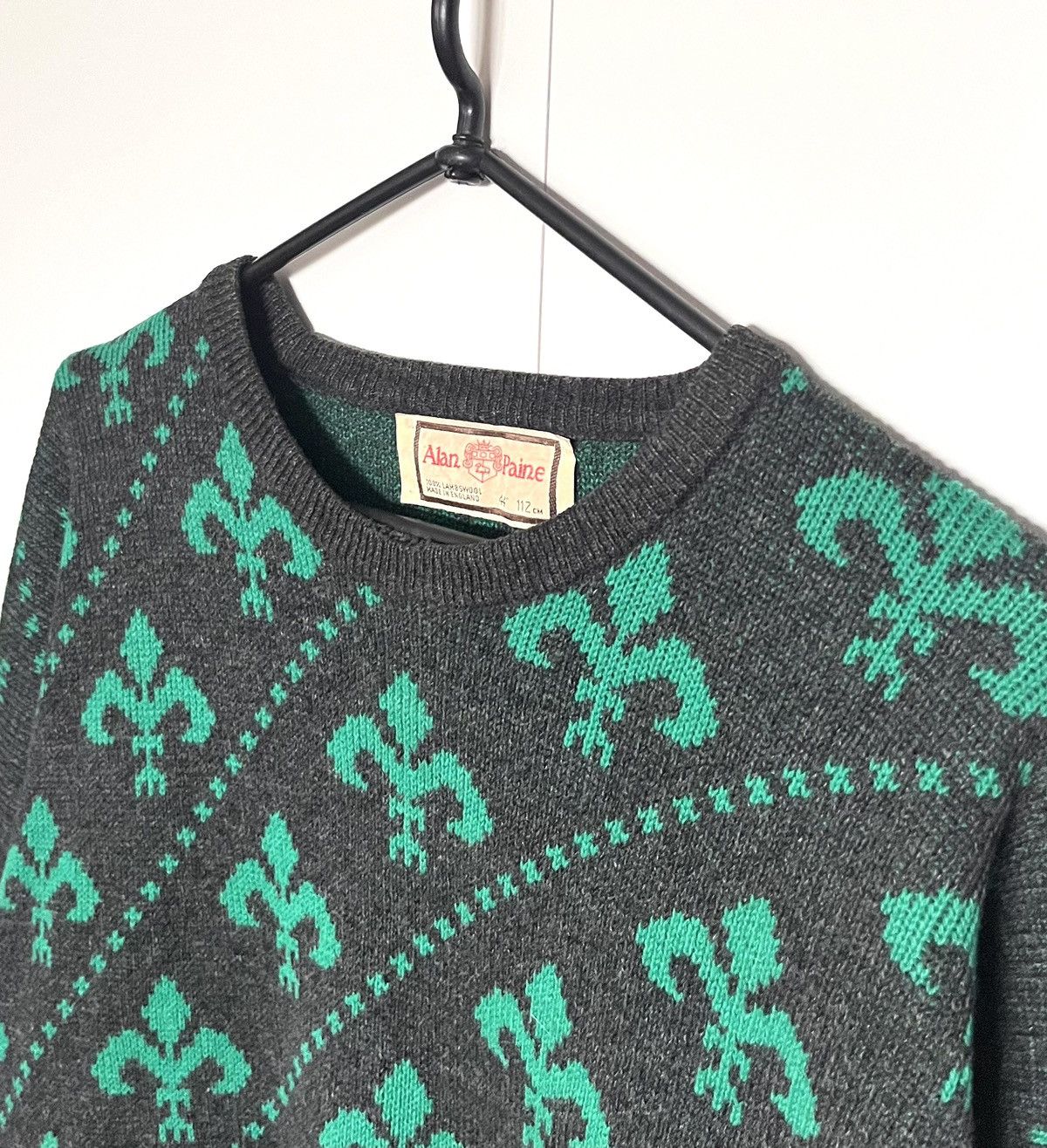 Hysteric Glamour × Vintage 🏴󠁧󠁢󠁥󠁮󠁧󠁿Vintage 90s Alan Paine Wool Sweater Size US L / EU 52-54 / 3 - 5 Thumbnail