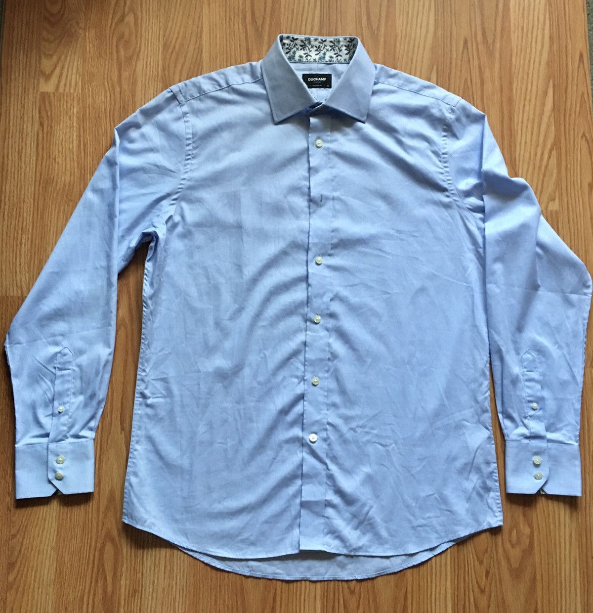 Duchamp DUCHAMP London Tailored Fit Men’s Blue Shirt EU 42 US 16.5 Size 42R - 1 Thumbnail