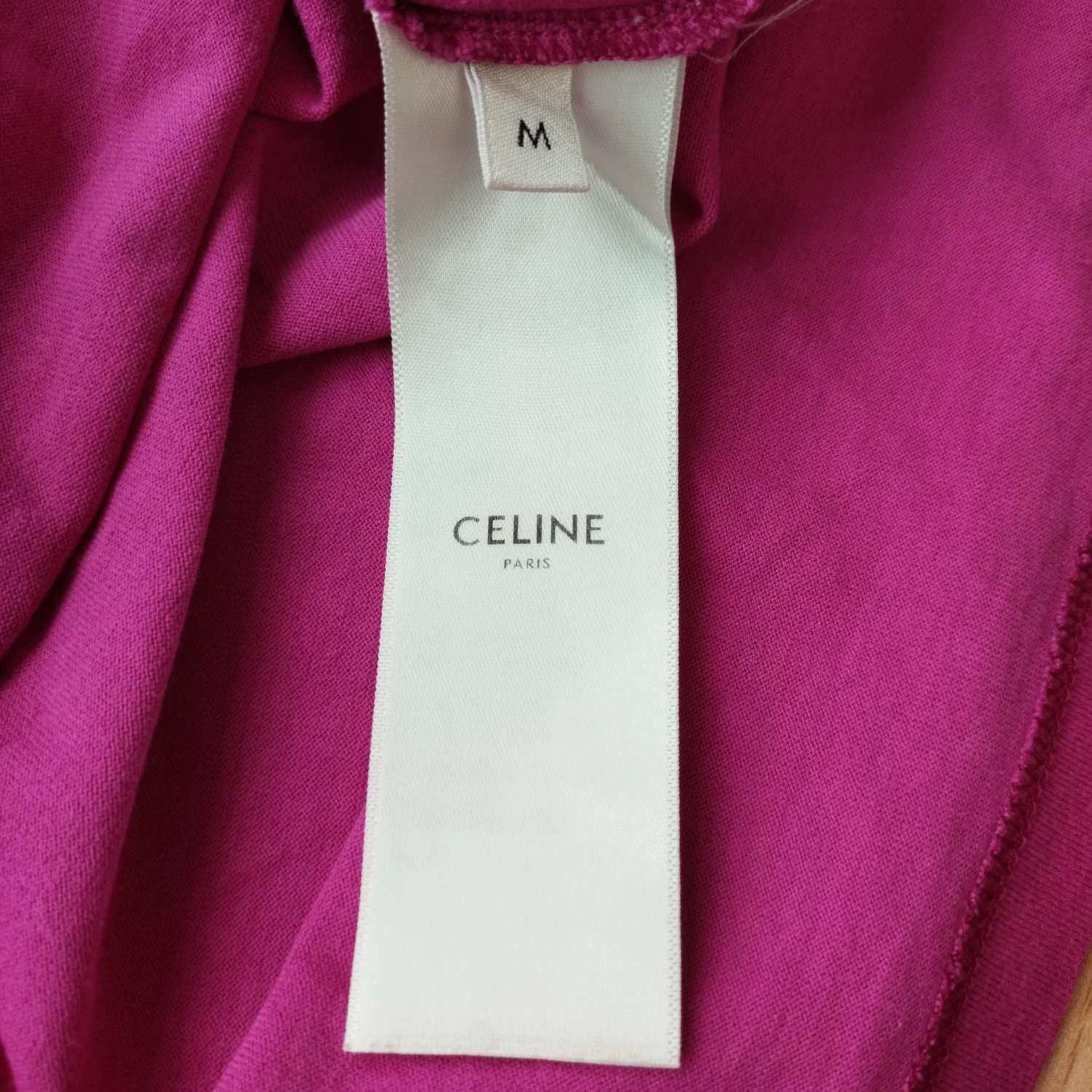 Celine CELINE SS21 Logo Print Women's Pink M Tee Size M / US 6-8 / IT 42-44 - 5 Thumbnail