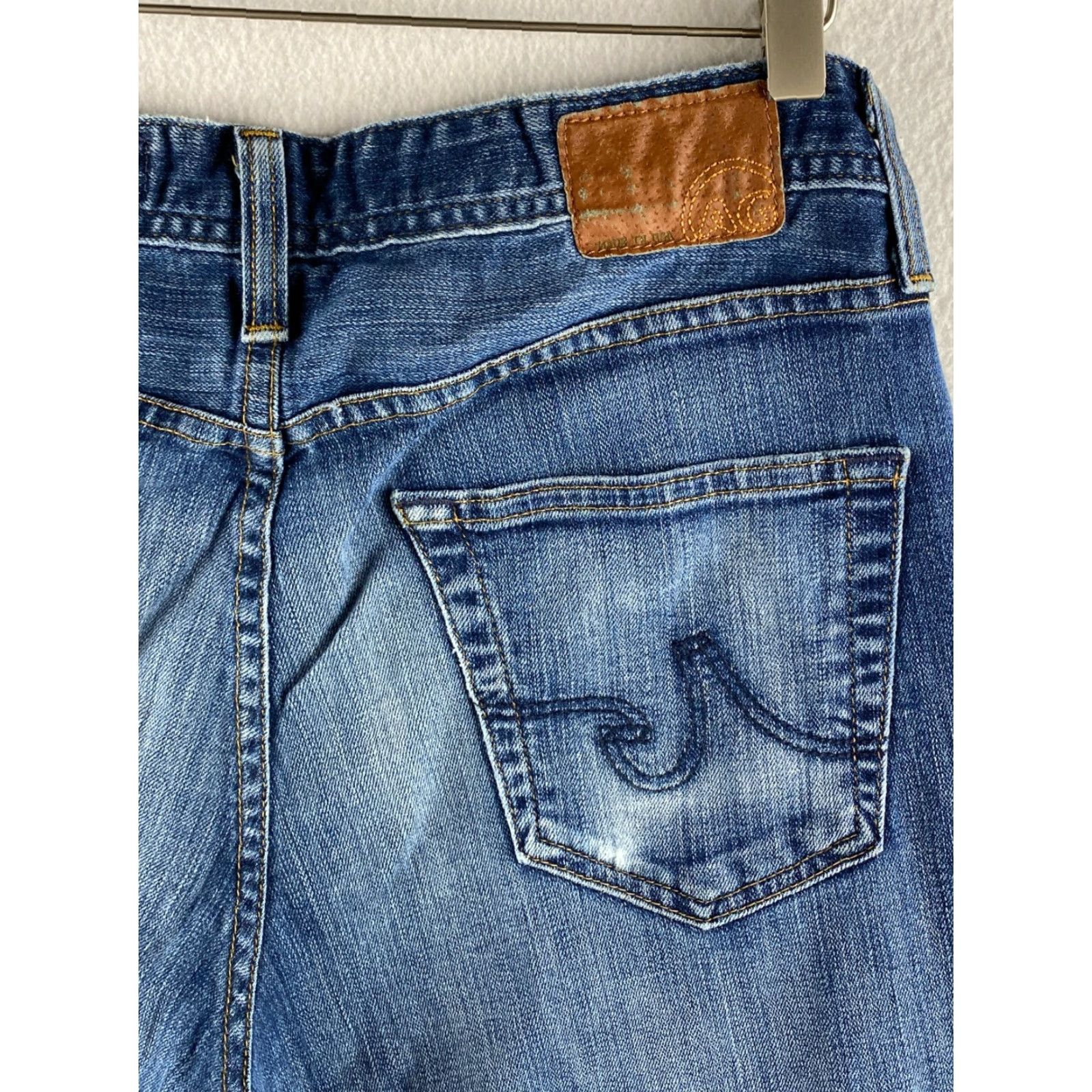 Denime AG Adriano Goldschmied Jeans Mens 31x34 The Hero Relaxed Straight Rip Denim USA Jeans Mens Size US 31 - 2 Thumbnail