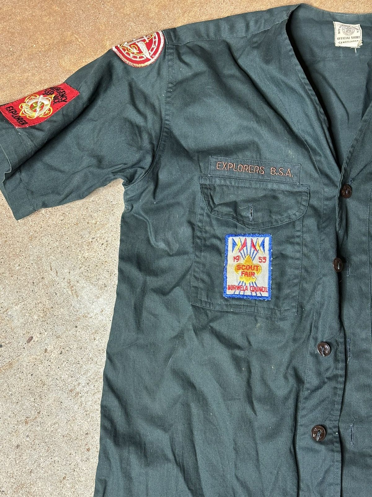 Vintage 1950s Boy Scouts Button Up Shirt Size L / US 10 / IT 46 - 3 Thumbnail