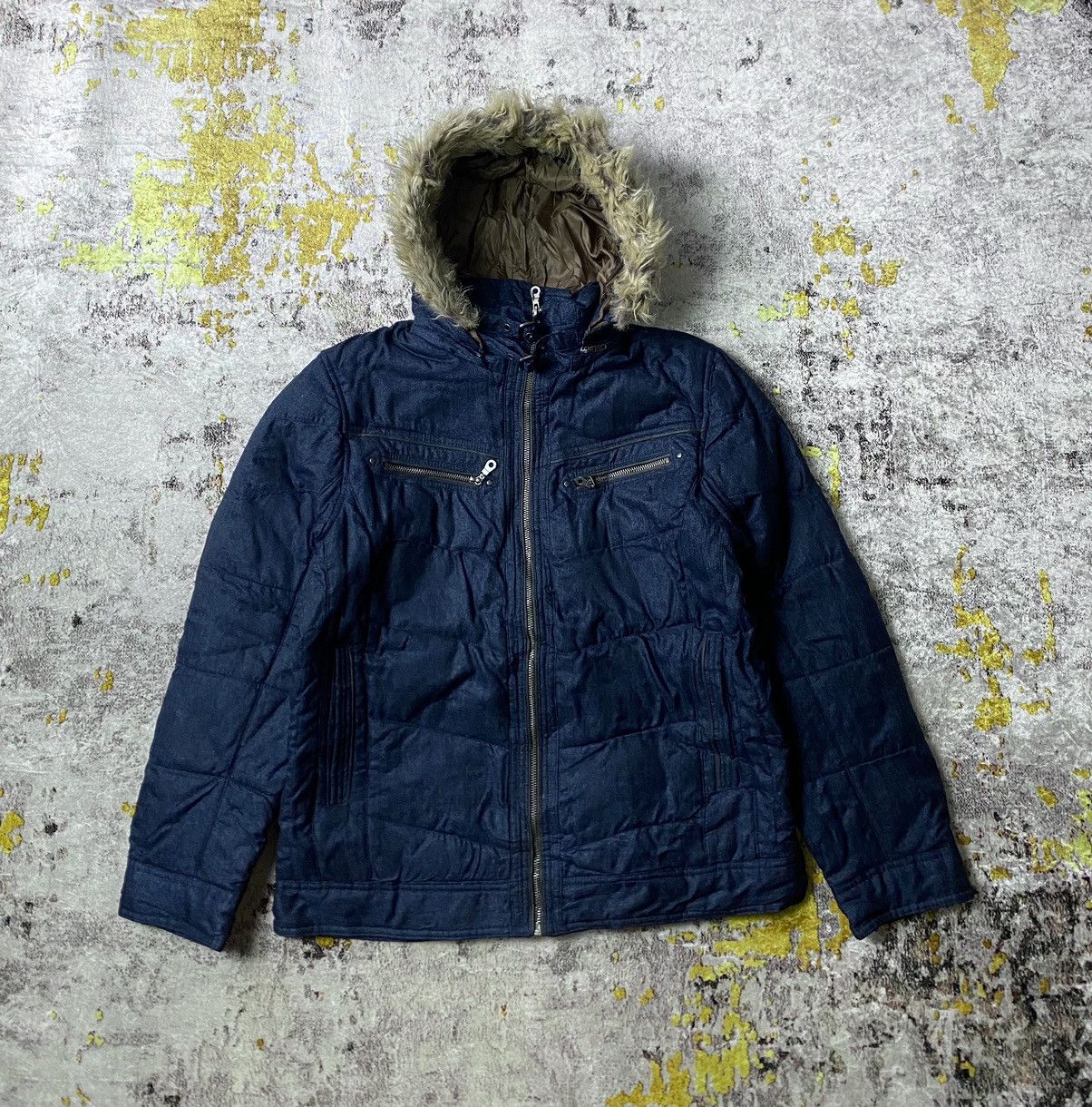 If Six Was Nine × Japanese Brand × Le Grande Bleu (L.G.B.) Japanes Louis Charton fur Puffer jacket ifsixLgb style Size US L / EU 52-54 / 3 - 1 Thumbnail