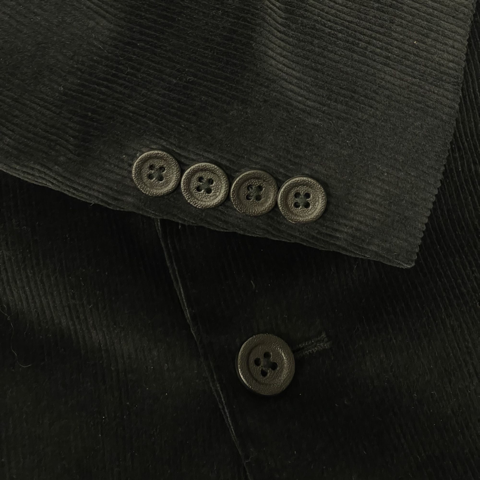 Stafford Stafford Black Sport Coat CORDUROY Modern Cotton Jacket Size 44R - 4 Thumbnail