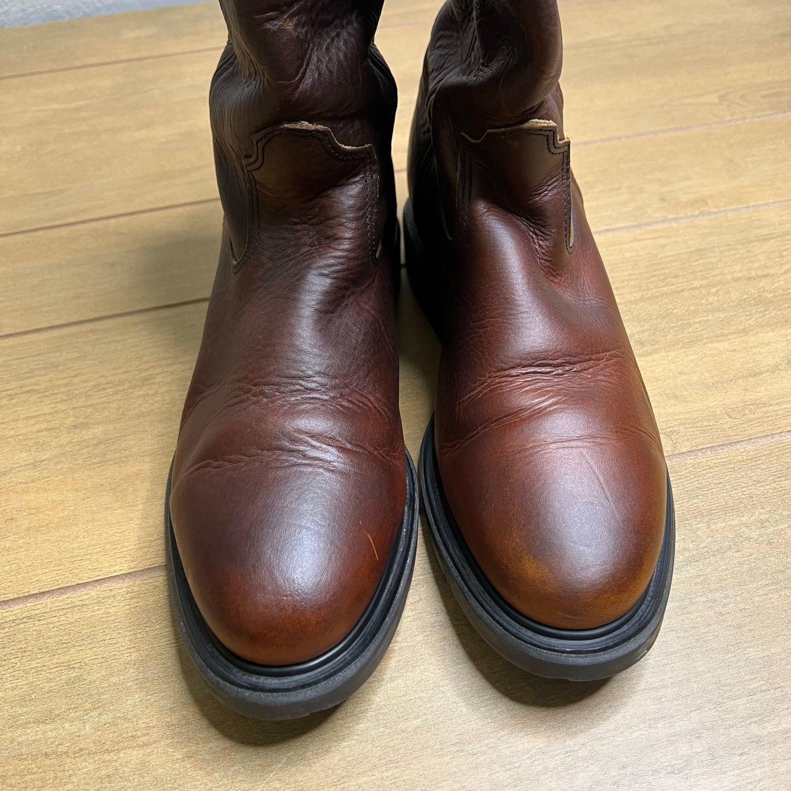 Red Wing Shoes Pecos Pull-On Brown Leather Western Boots Made in USA Men 8 D Red Wing Pecos 2231 Steel Toe Boots Men main image 4