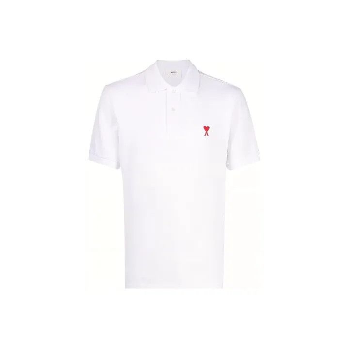 AMI Love Logo Short Sleeve Polo Shirt 0079