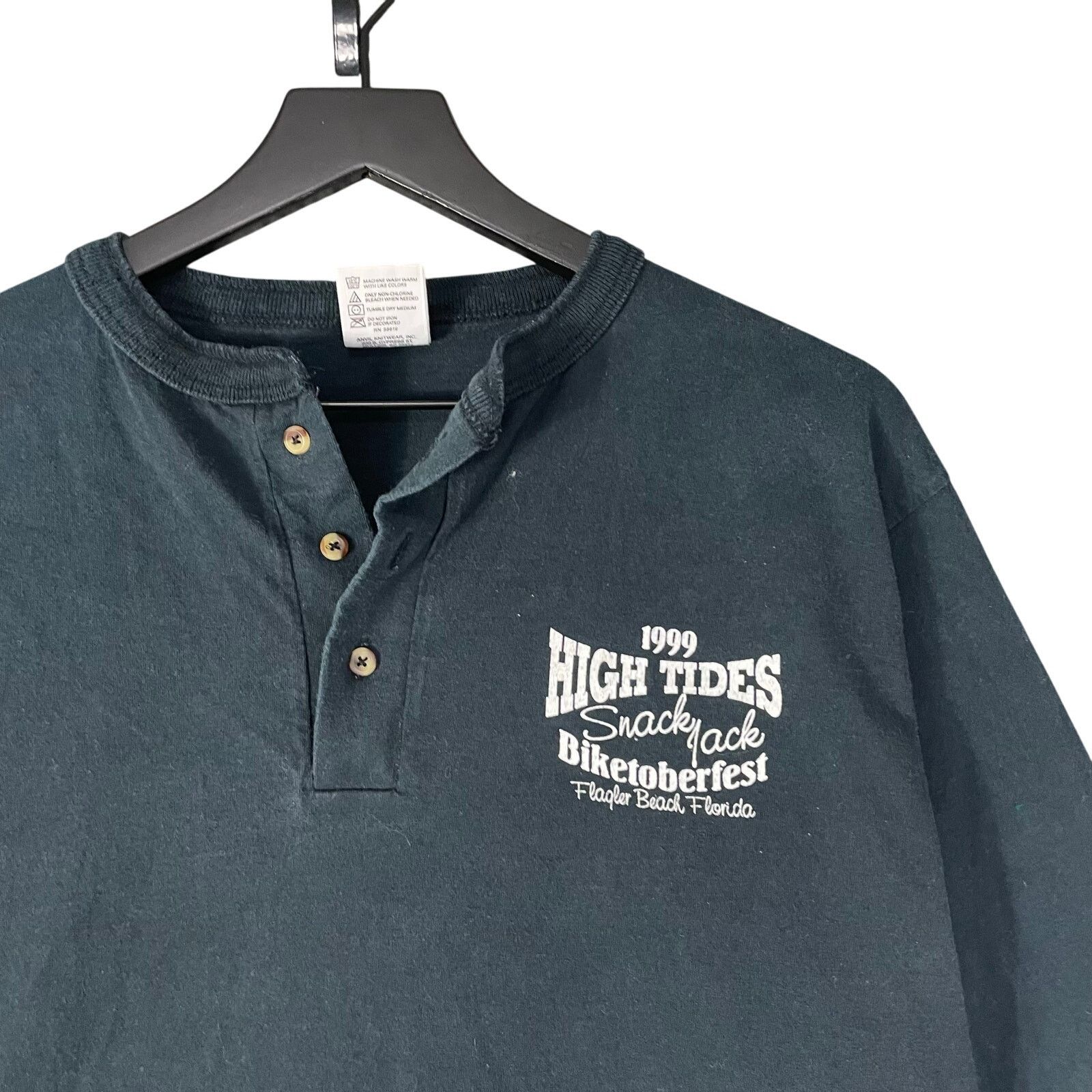 Vintage 1999 High Tides Snack Jack Biketoberfest Long Sleeve Shirt L Size US L / EU 52-54 / 3 - 7 Thumbnail