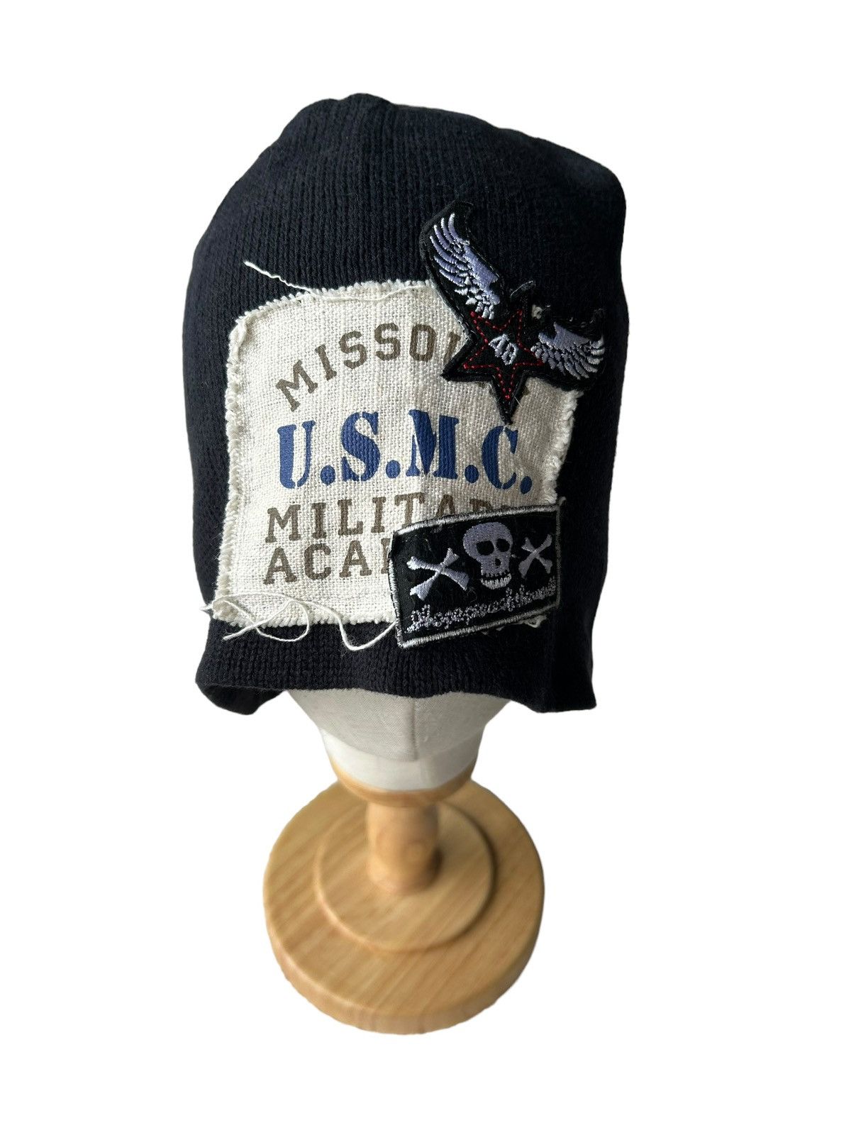 Japanese Brand USMC Skull Beanie Hats snowcap Size ONE SIZE - 3 Thumbnail