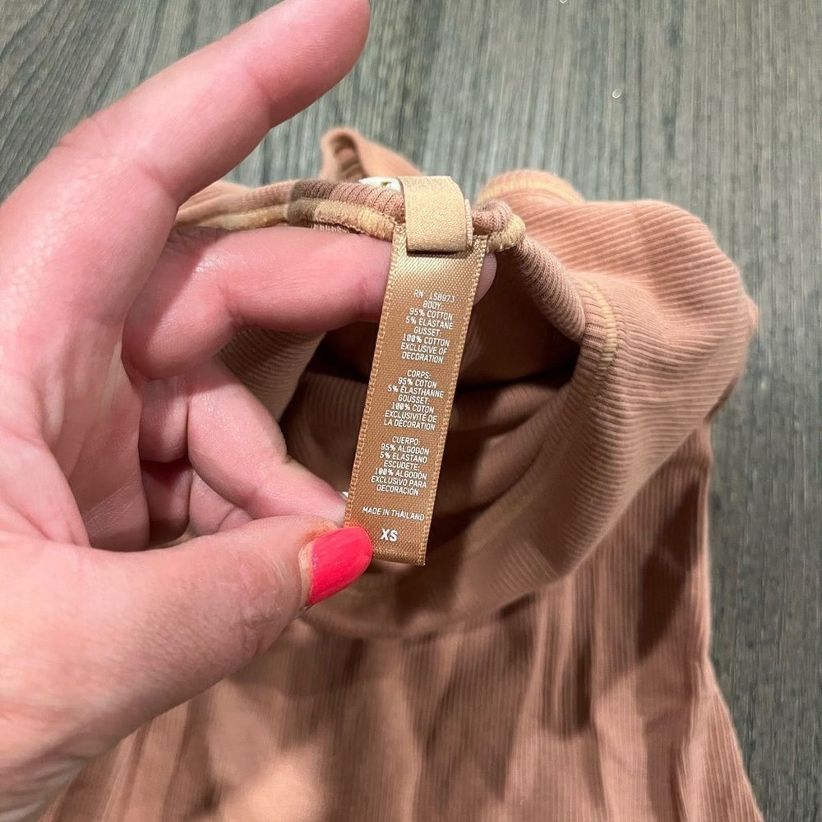 SKIMS NWT Skims Ribbed Stretch Cotton Bodysuit Sedona Size XS Size XS / US 0-2 / IT 36-38 - 5 Thumbnail
