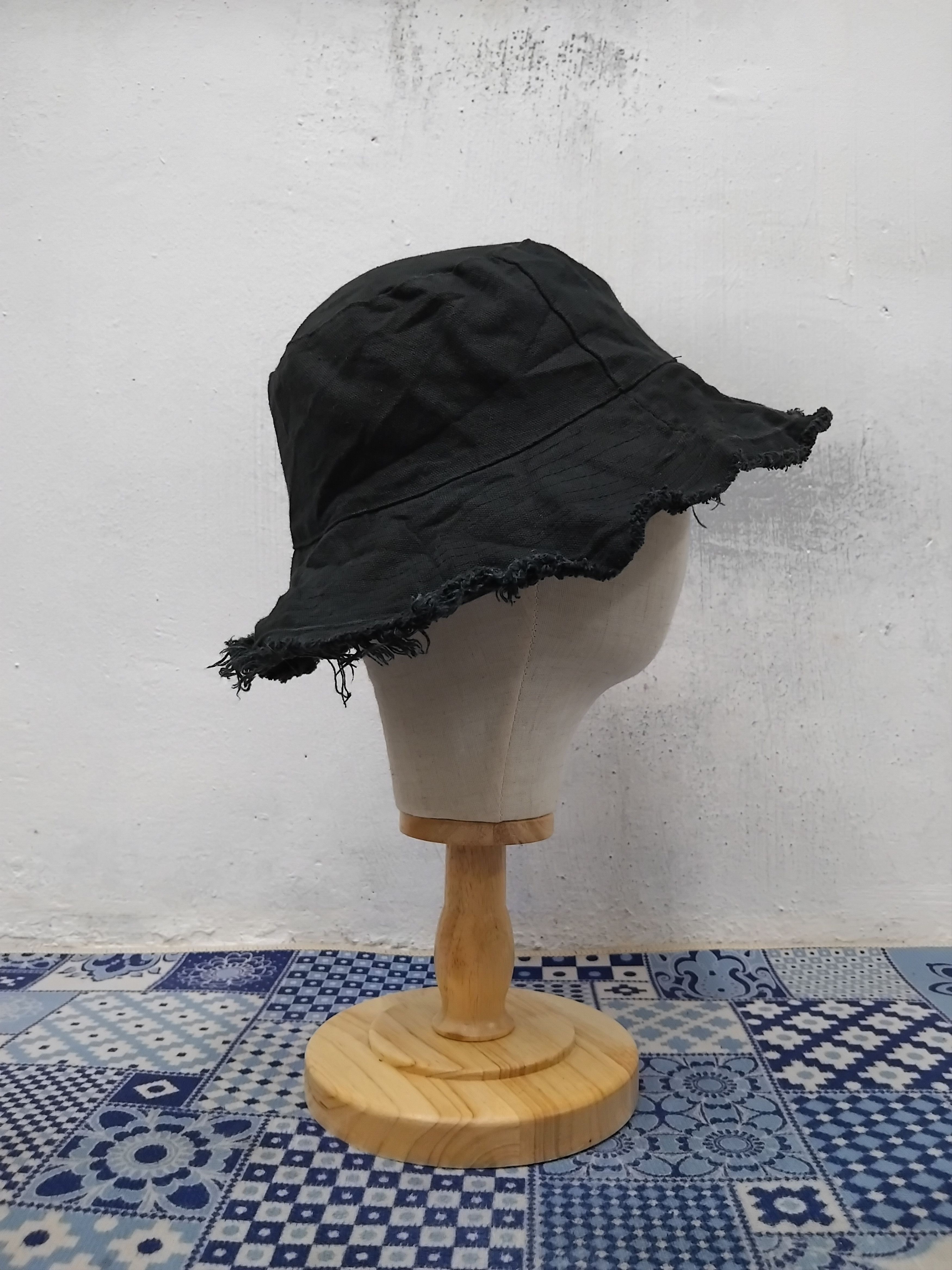 Japanese Brand 💥Distressed black Japanese style hat Size ONE SIZE - 5 Thumbnail
