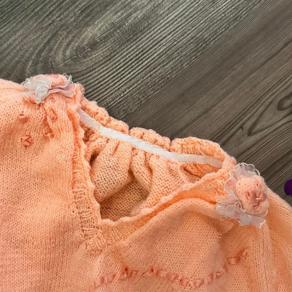 Handmade handmade peach pink orange knit sweater Size M / US 6-8 / IT 42-44 - 3 Thumbnail