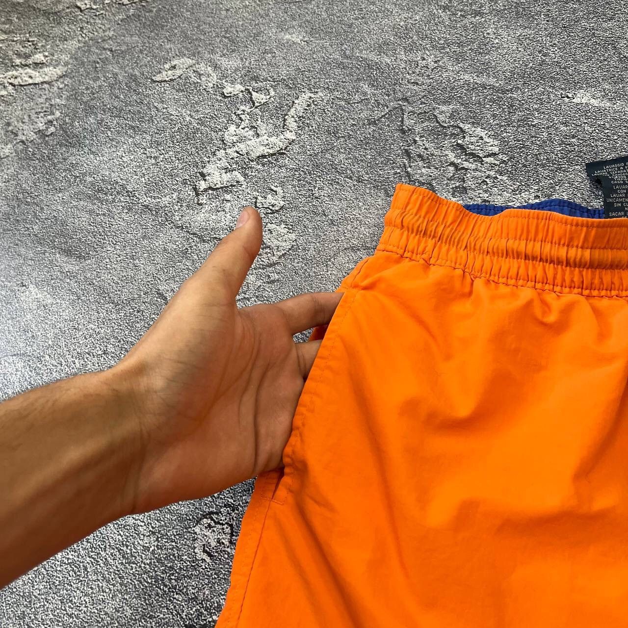 Polo Ralph Lauren Vintage Y2K Polo Ralph Lauren Orange Swim Shorts Size S Size US 35 - 11 Thumbnail