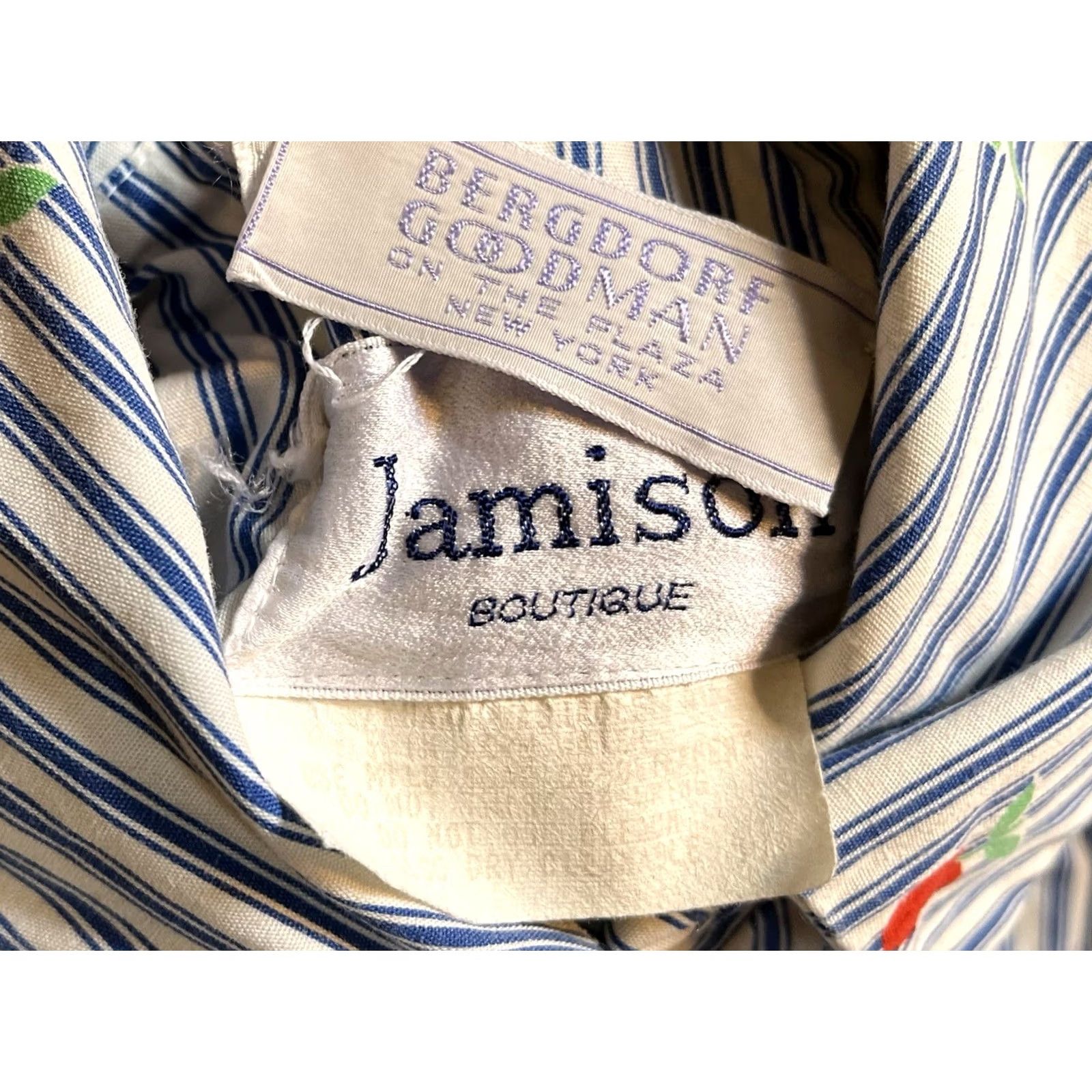 Apple VINTAGE Jamison Boutique Apple Co-Ord Set 2 Piece Shirt Skirt Pinstripe Blue Shirt Skirt Women’s Medium Miscellaneous Size M / US 6-8 / IT 42-44 - 4 Thumbnail