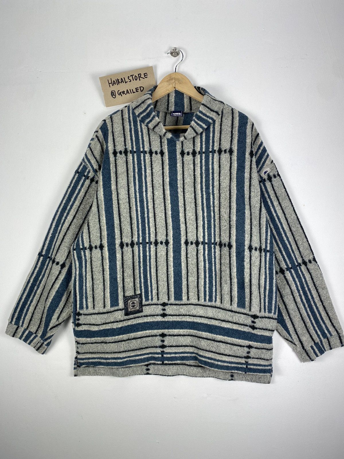 Ellesse Vintage 90’s Ellesse Striped Fleece Sweater Pullover Size US L / EU 52-54 / 3 - 1 Thumbnail