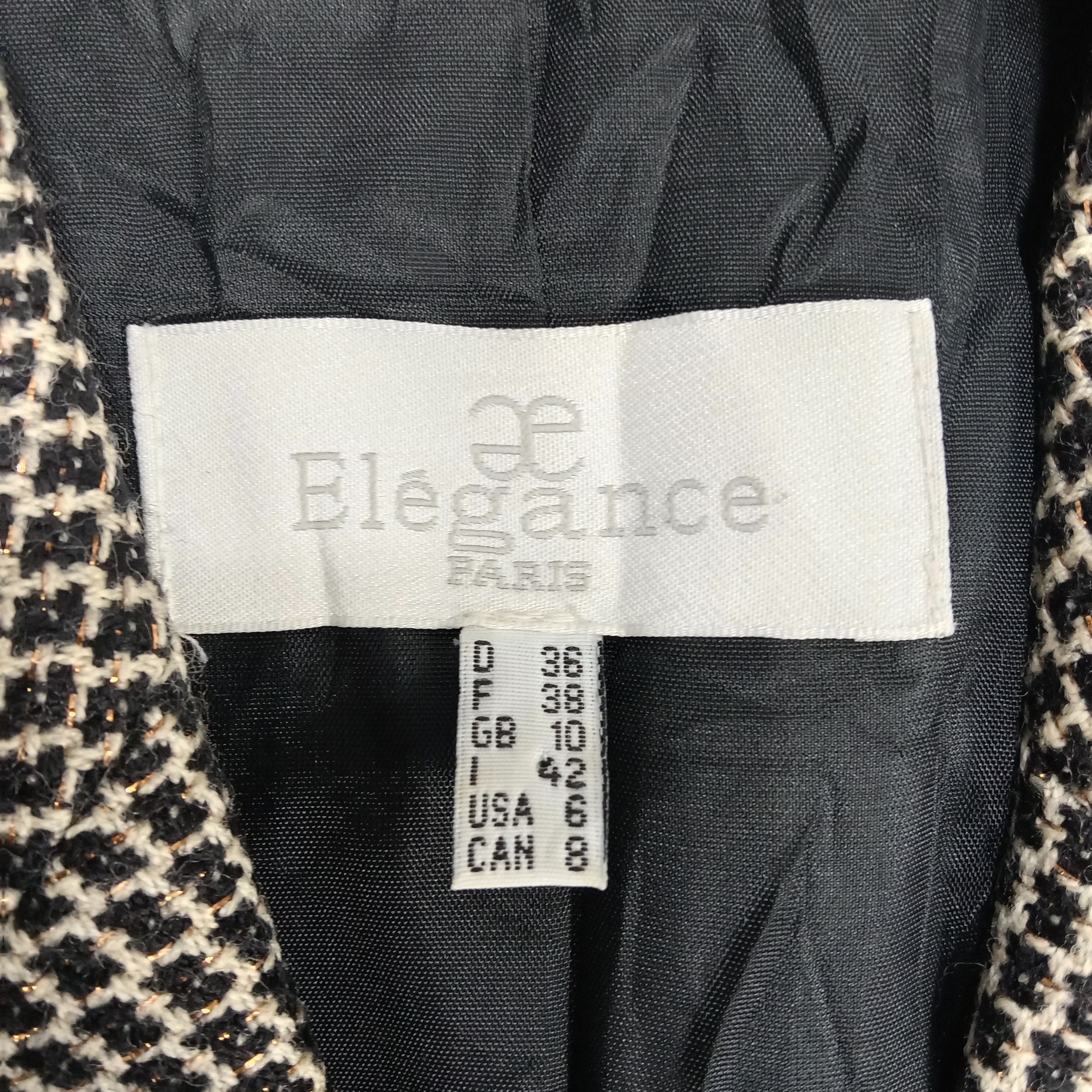 Vintage Elégance Paris Designer Wool Blazer Long Jacket Size XS / US 0-2 / IT 36-38 - 4 Thumbnail