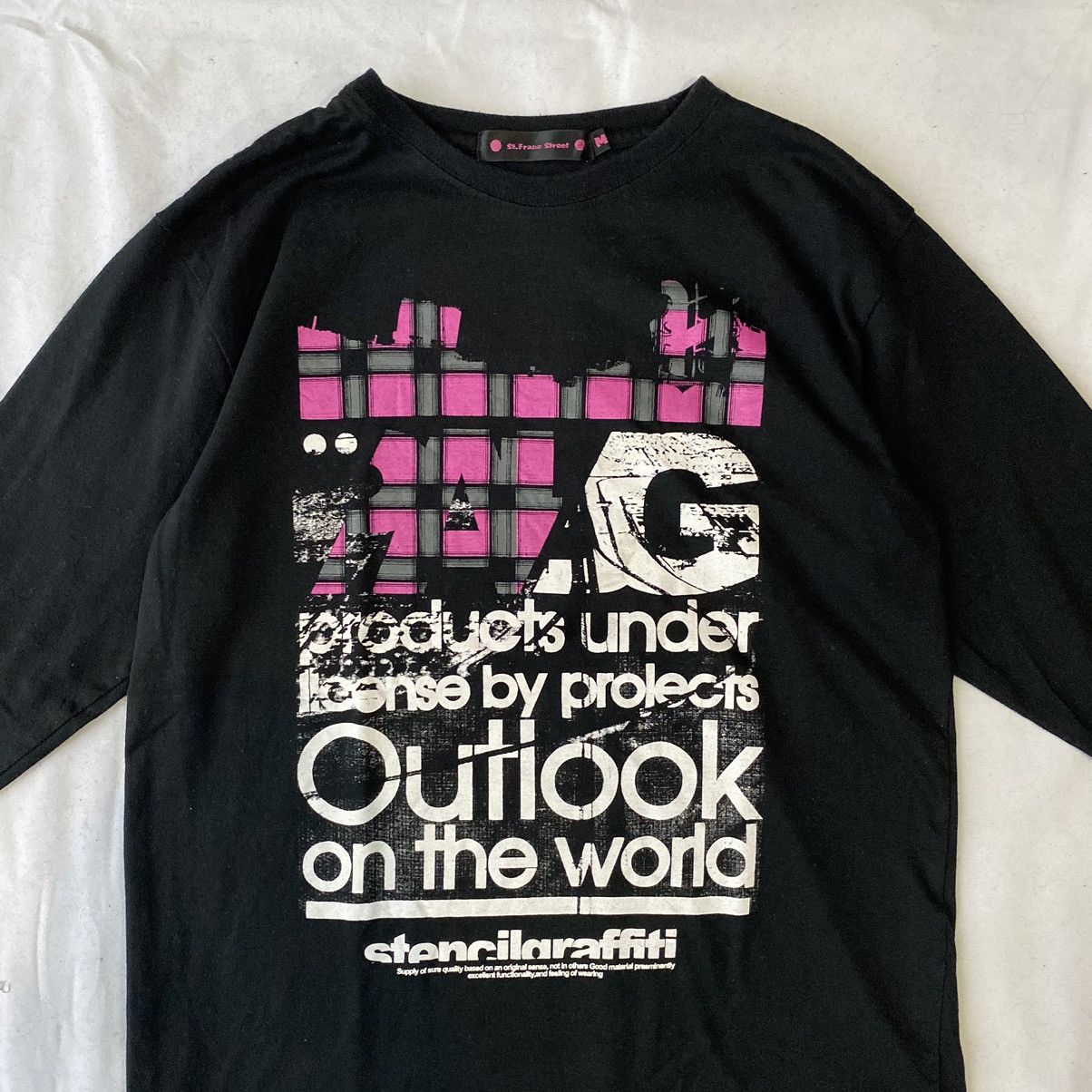 If Six Was Nine × Japanese Brand Stencil Graffiti Japanese Streetwear 3/4 Sleeve Tees Size US M / EU 48-50 / 2 - 5 Thumbnail