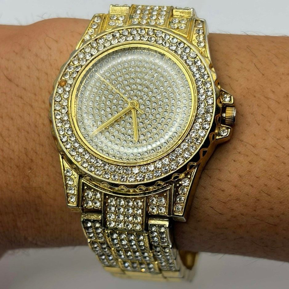 Other Gold Bling Men’s Watch Size ONE SIZE - 2 Thumbnail