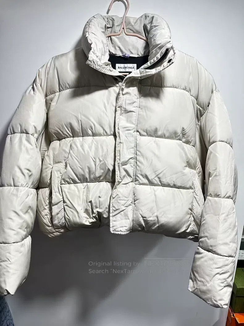 Balenciaga Balenciaga Beige Down Jacket Size XXS / US 00 / IT 34 - 1 Thumbnail