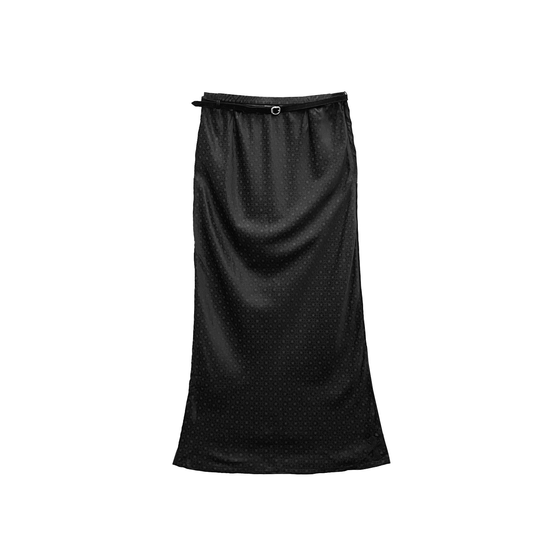 Chrome Hearts Chrome Hearts Monogram Cross Silk Maxi Skirts With Belt Size S / US 4 / IT 40 - 1 Thumbnail
