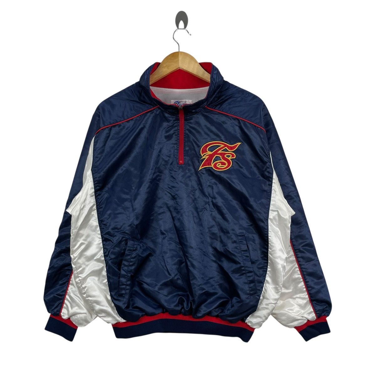 Japanese Brand Vintage Japan Baseball Team Half Zip Jacket Size US L / EU 52-54 / 3 - 2 Thumbnail