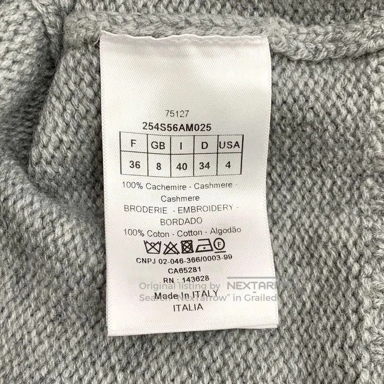 Dior Dior Gray Floral Cashmere Hooded Sweater. Size US S / EU 44-46 / 1 - 7 Thumbnail