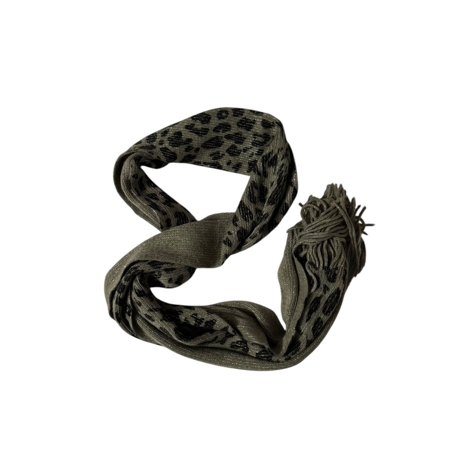 Croft & Barrow Croft & Barrow Gray & Black Cheetah Print Scarf One Size Size ONE SIZE - 1 Thumbnail