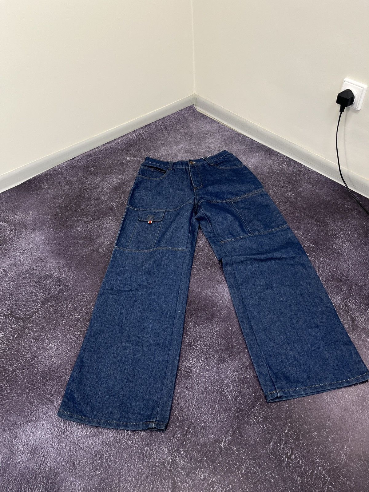 New York Yankees Vintage 90s New York Yankees Baggy Rap Y2K Denim Jeans Size US 30 / EU 46 - 5 Thumbnail