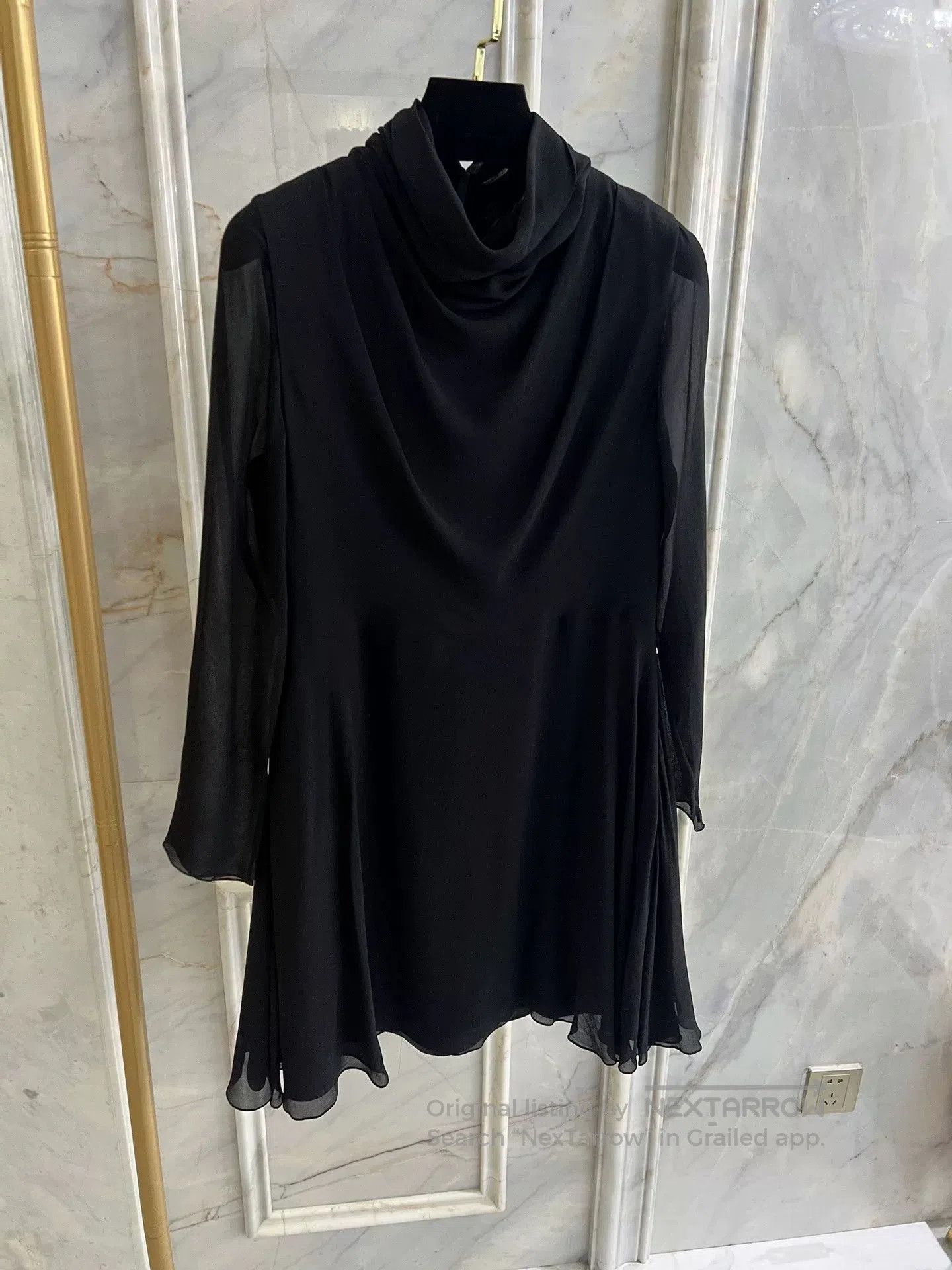 Saint Laurent Paris Saint Laurent Black High Neck Dress. Size M / US 6-8 / IT 42-44 - 5 Thumbnail