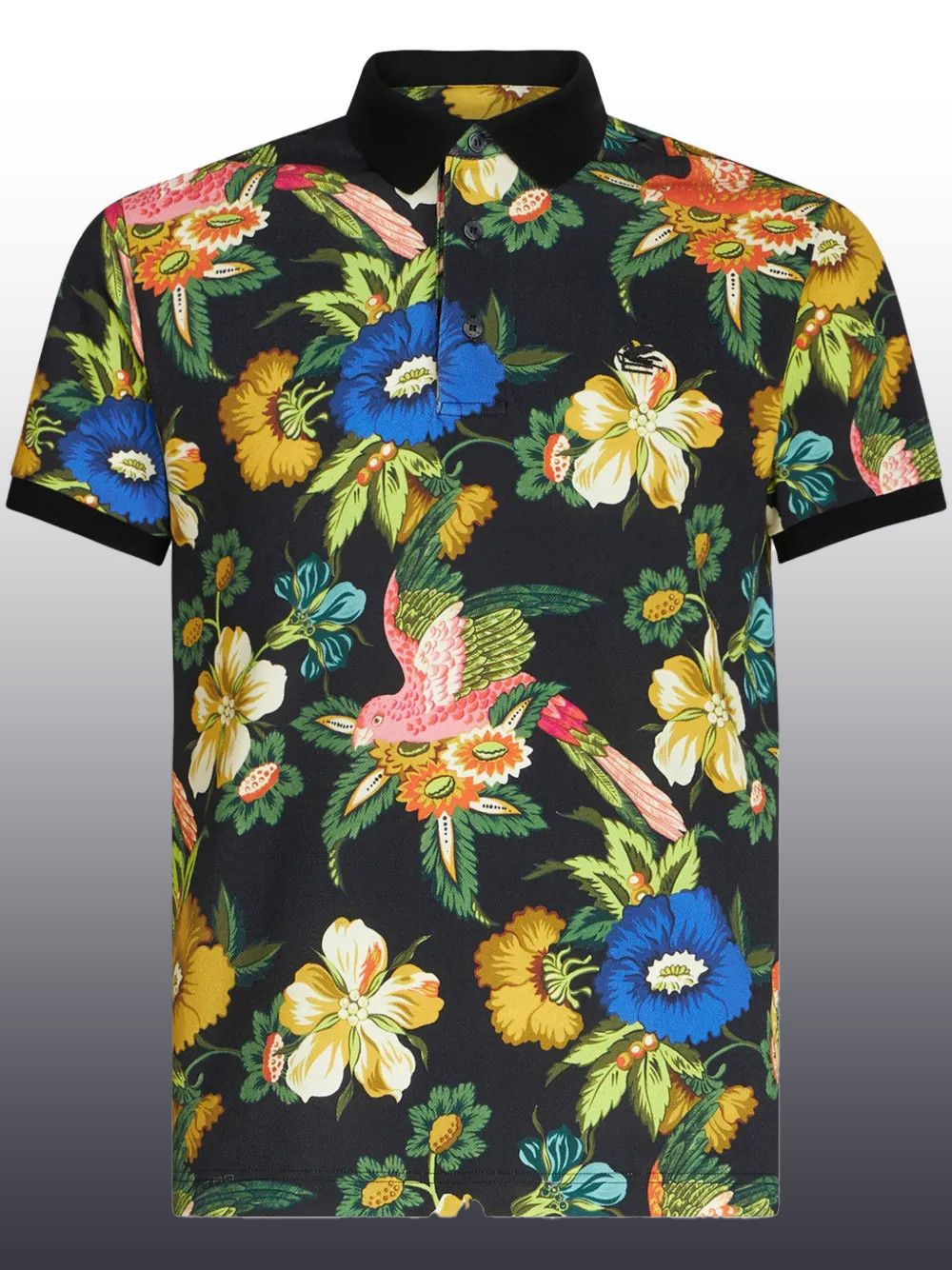 Other Floral-Print Cotton Polo Shirt – Men’s Short Sleeve Polo Size US L / EU 52-54 / 3 - 5 Thumbnail