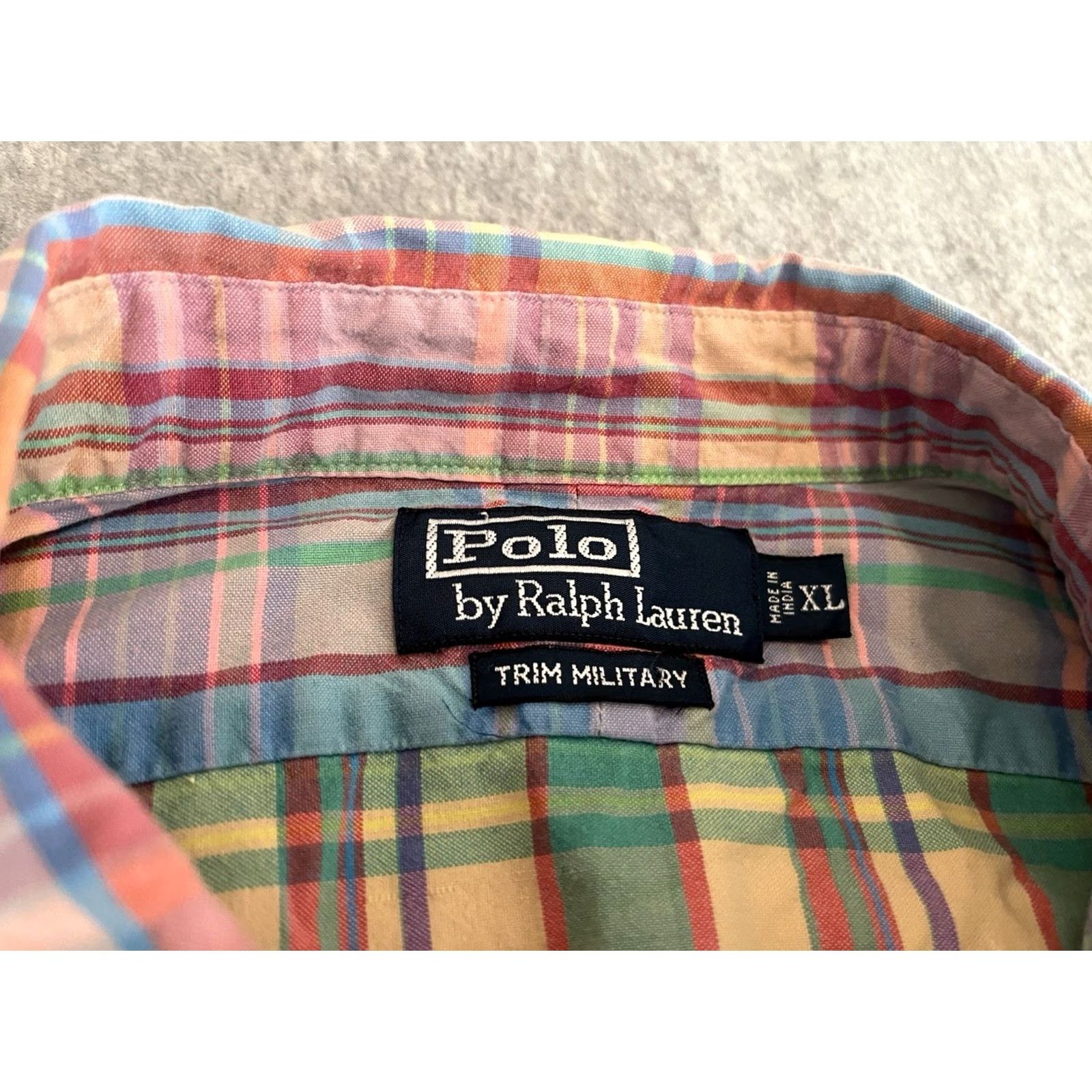 Polo Ralph Lauren Polo Ralph Lauren Shirt Plaid Long Sleeve Button-Up Mens XL Military Mulitcolor Size US XL / EU 56 / 4 - 2 Thumbnail