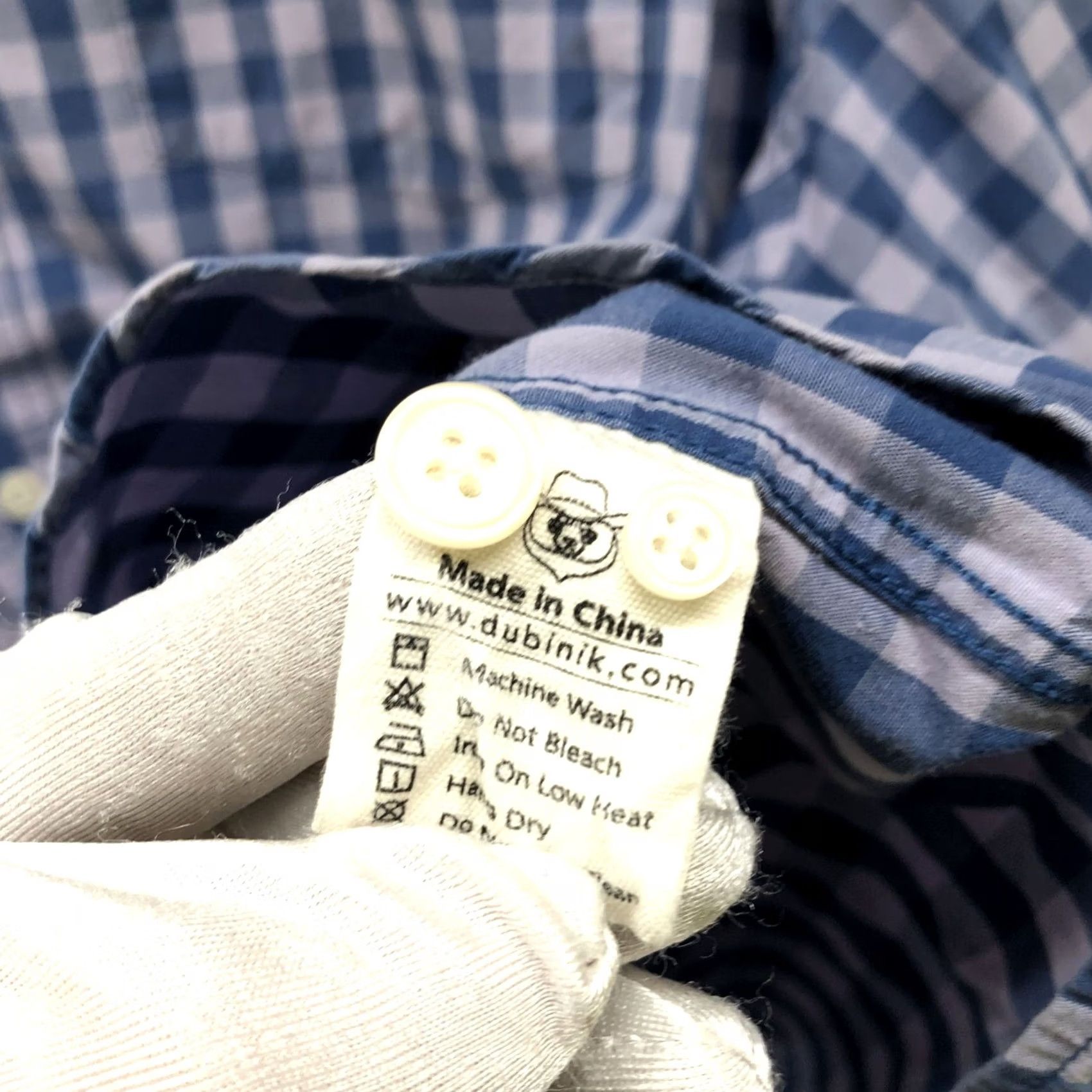 Vintage Dubinik Shirt Mens 3XL Short Sleeve Blue Check Button Down Size US XXL / EU 58 / 5 - 6 Thumbnail