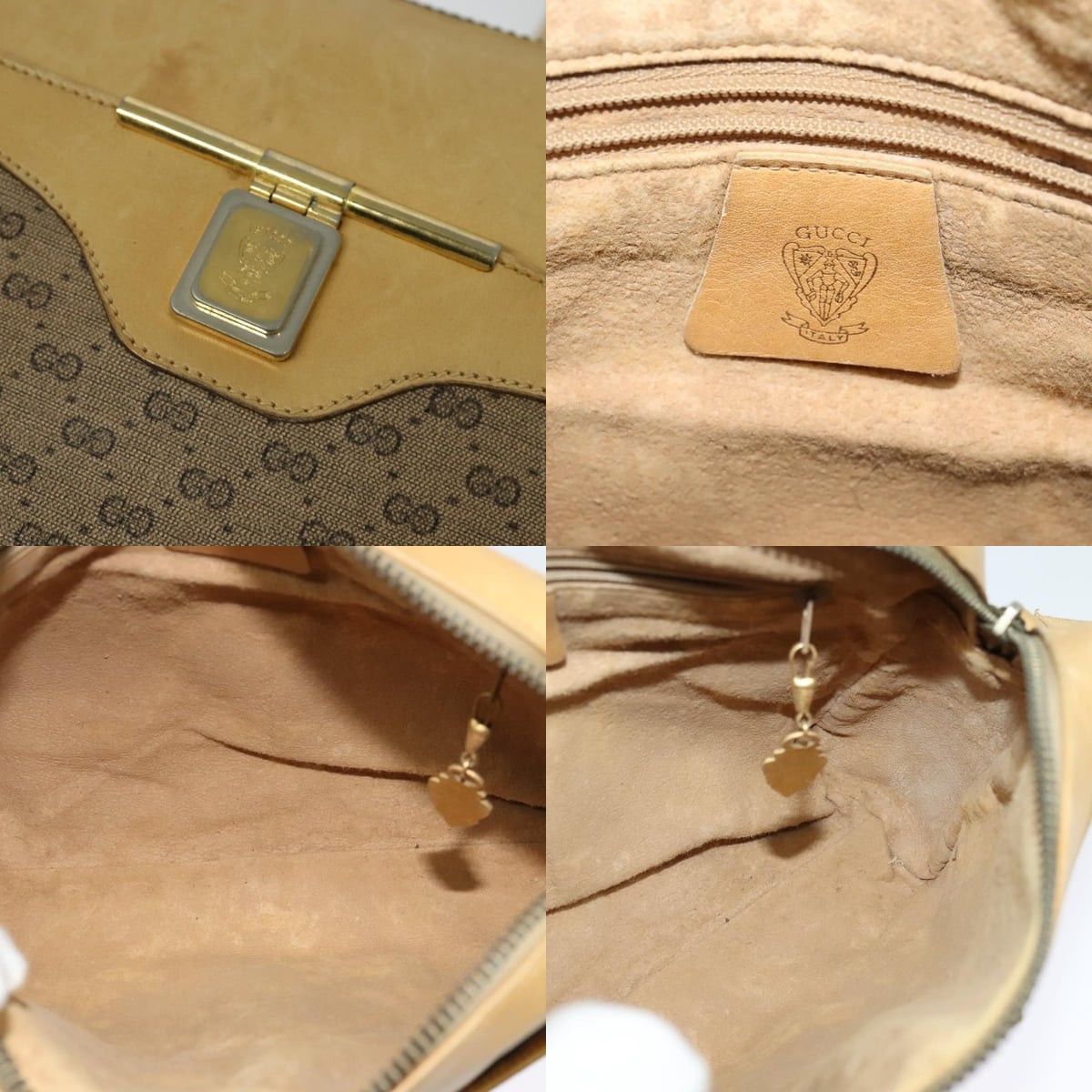 Gucci GUCCI Micro GG Supreme Shoulder Bag Pvc Beige Gold Size ONE SIZE - 11 Thumbnail
