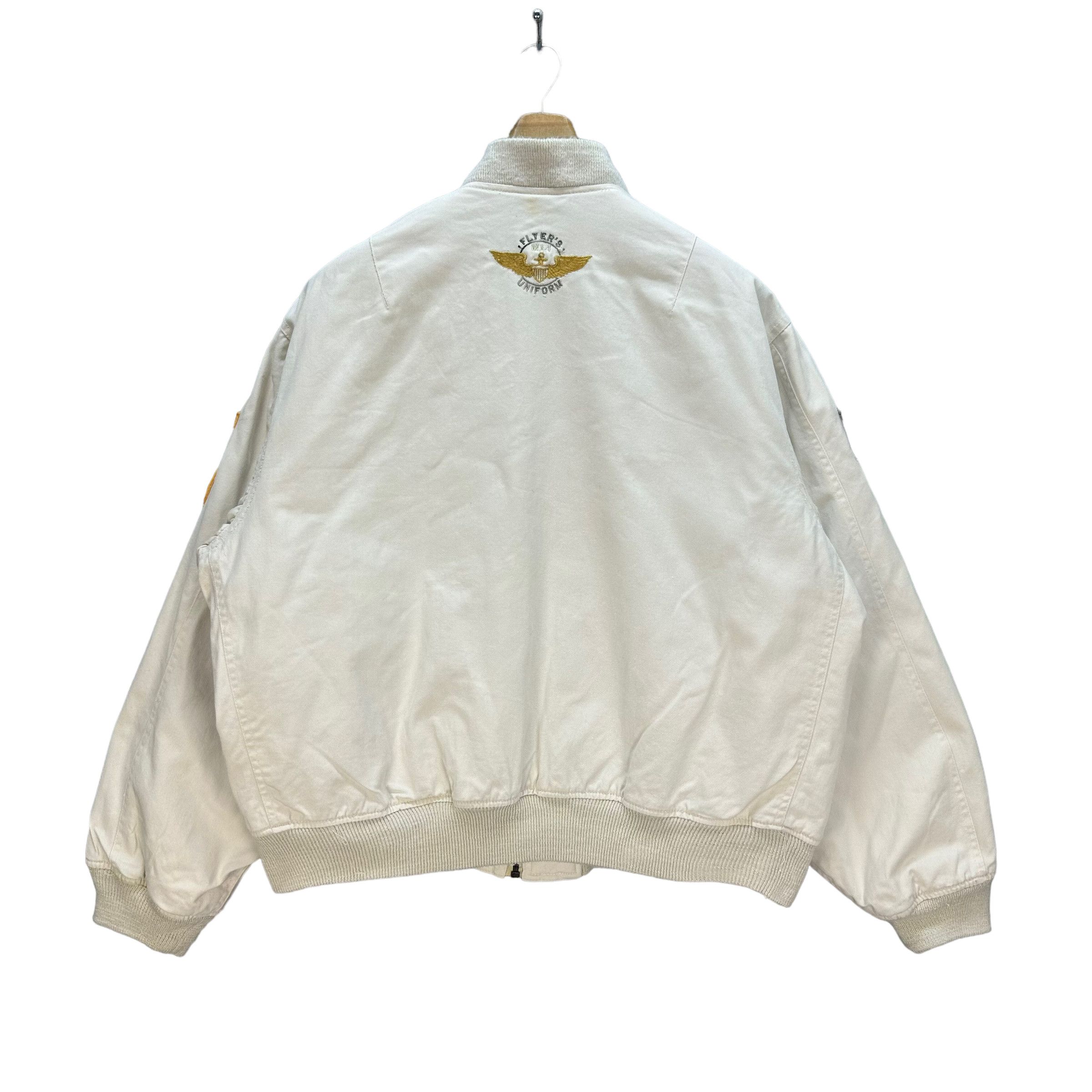 Vintage AVIATOR'S WORLD MAP BOMER SQUADRON BOMBER JACKET #8105-203 Size US L / EU 52-54 / 3 - 15 Thumbnail