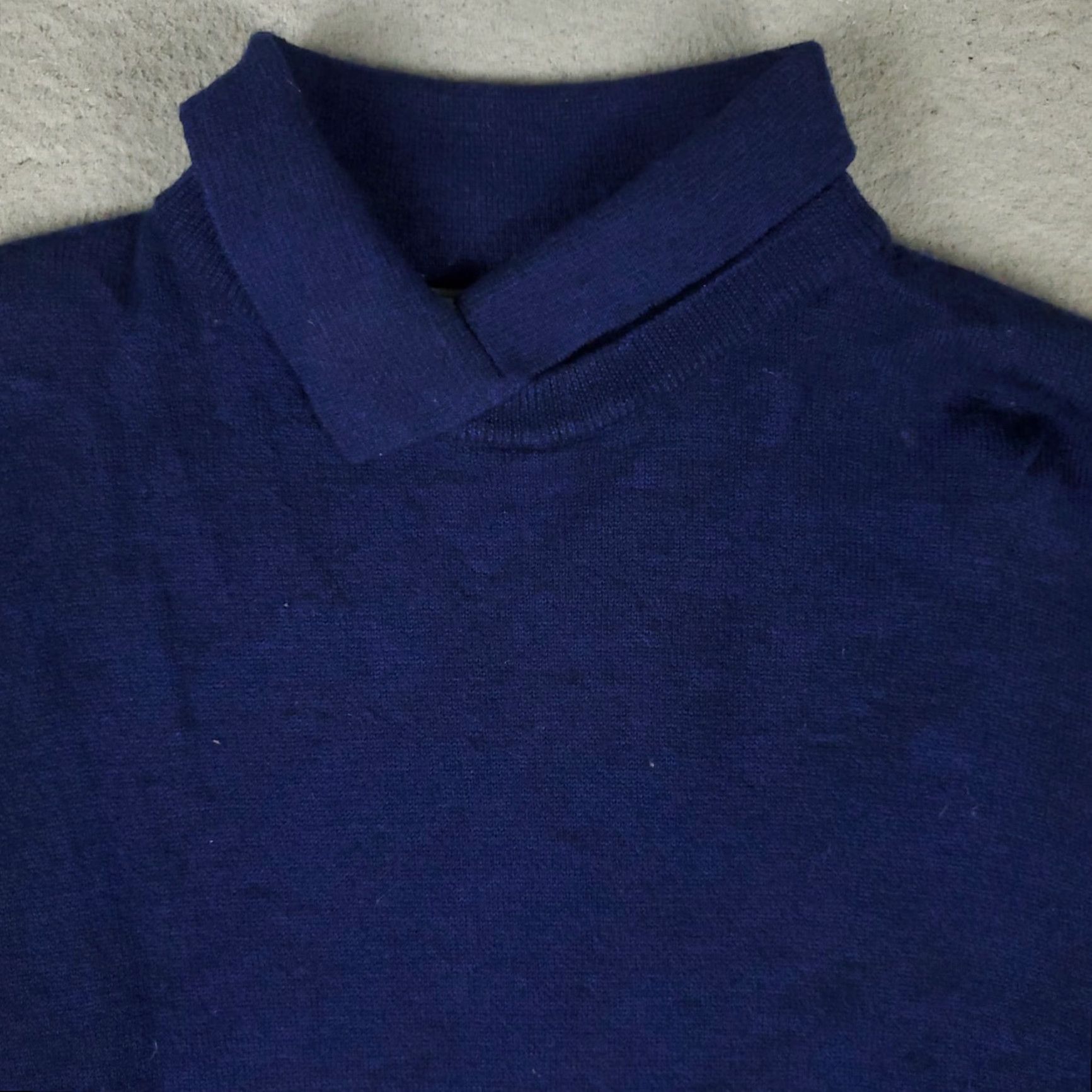 Benetton VINTAGE Benetton Sweater Mens XL Blue Wool Collared Pullover Sweatshirt Size US XL / EU 56 / 4 - 2 Thumbnail