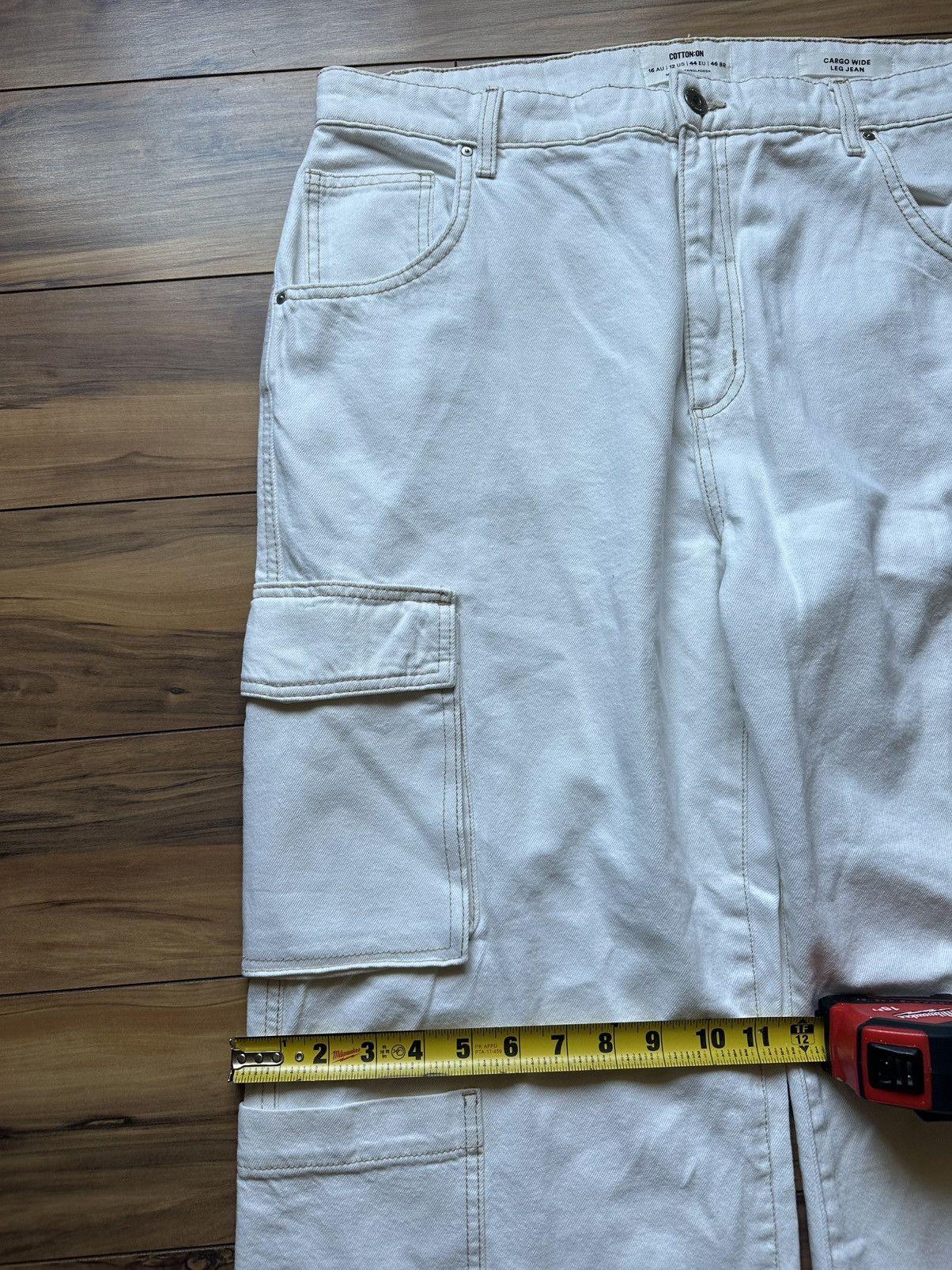 Cotton On Cotton On Cargo Wide Leg Jeans Size 34" / US 12 / IT 48 - 3 Thumbnail
